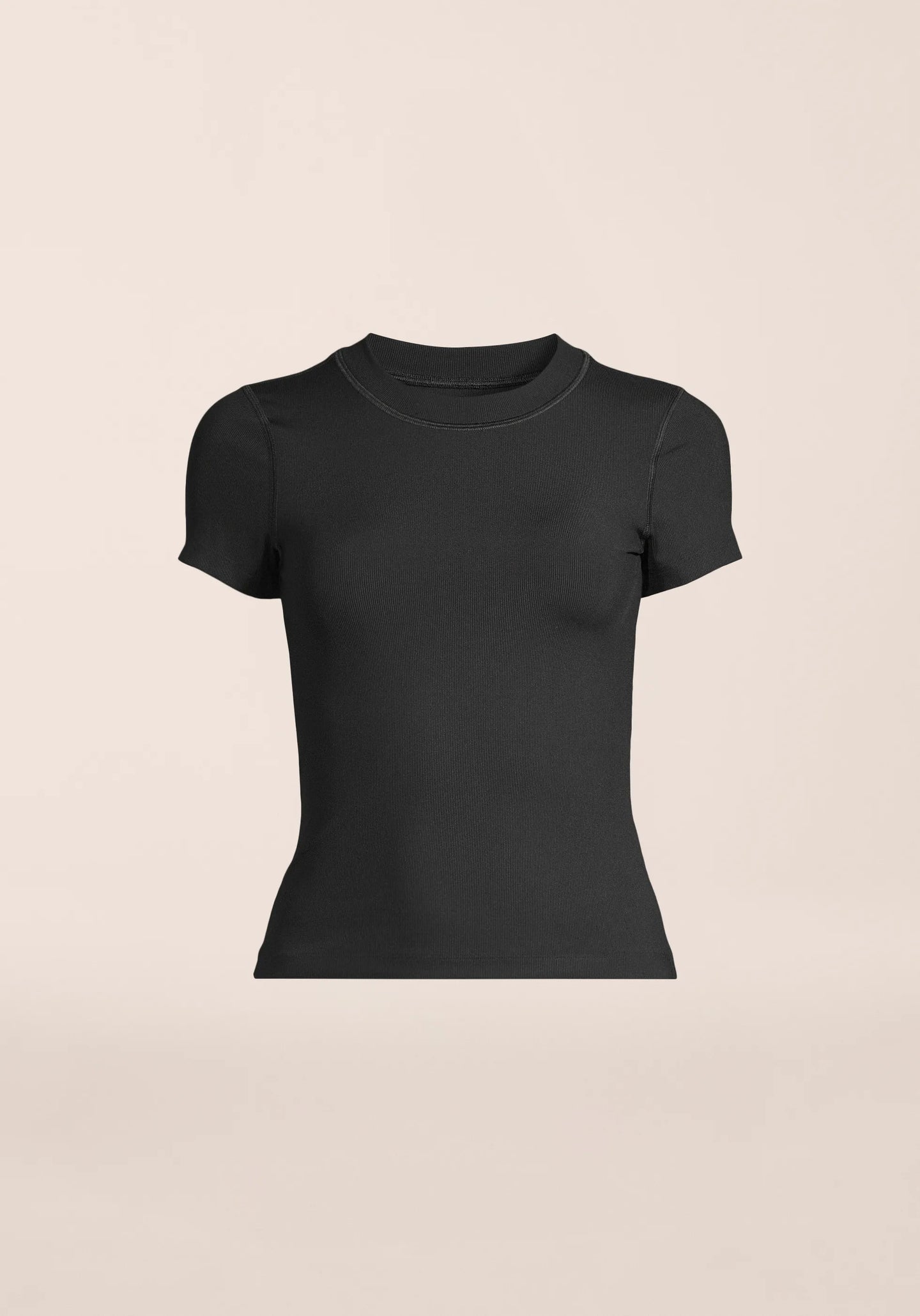 Defined Rib Tee - Black