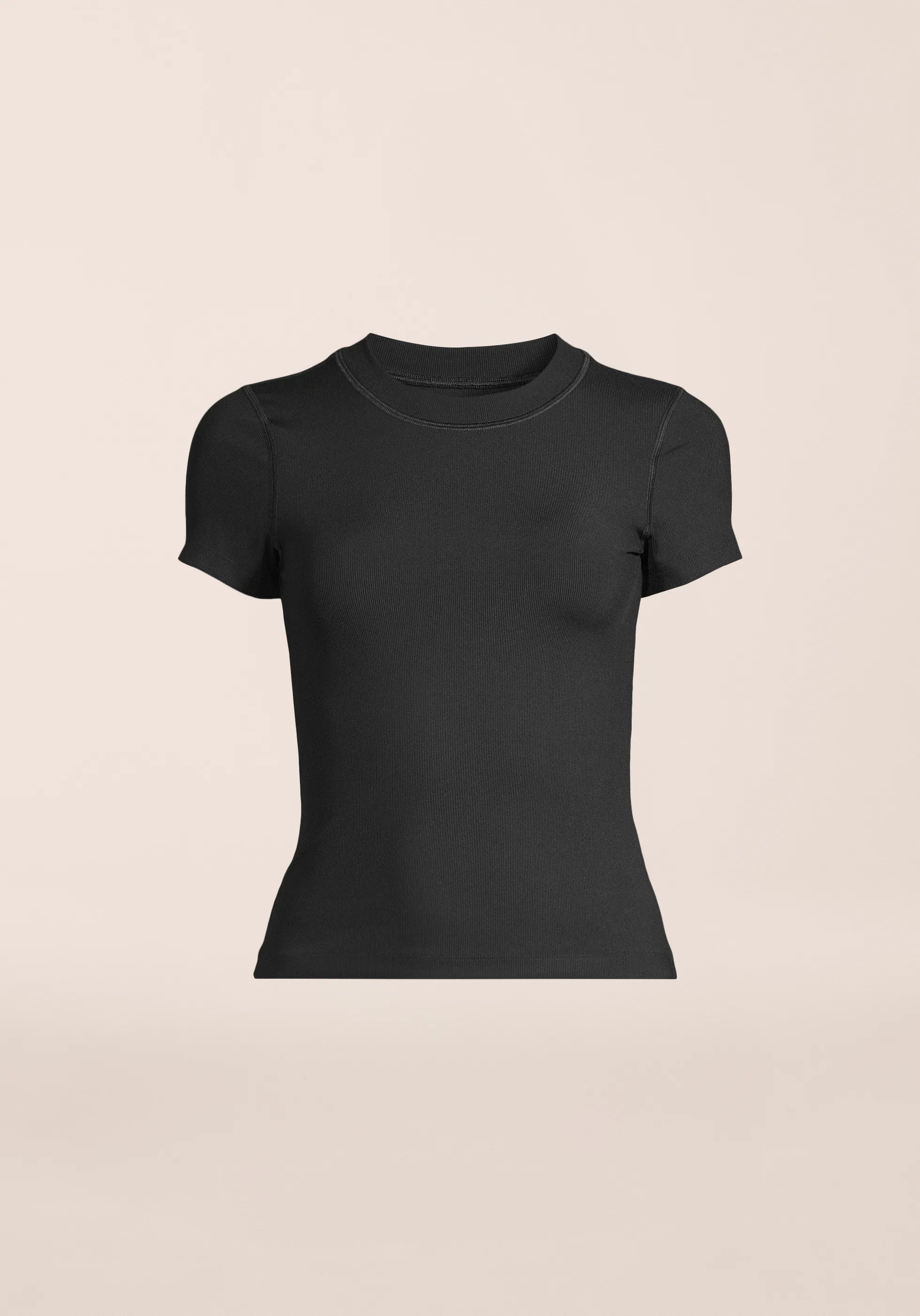 Defined Rib Tee - Black