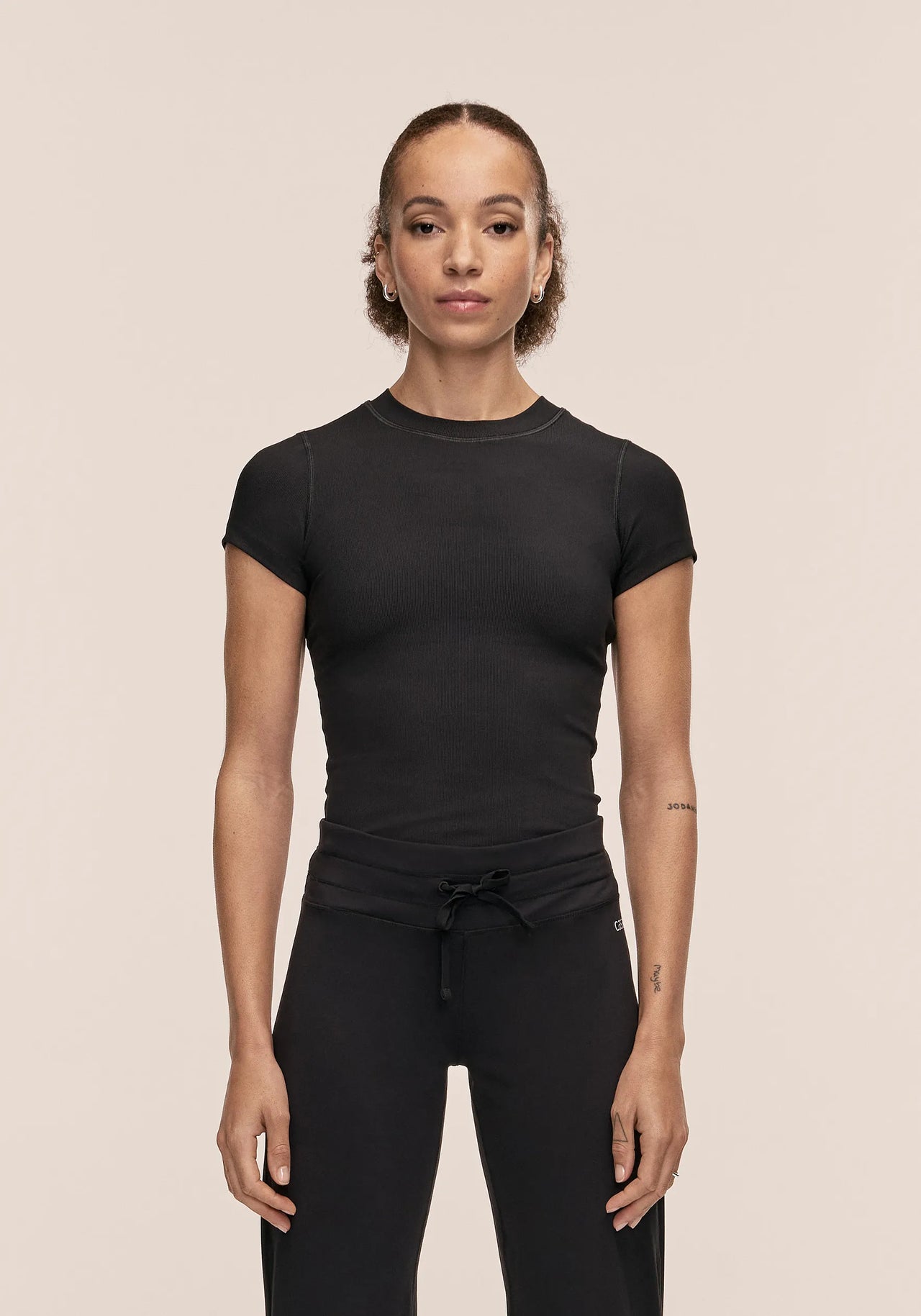 Defined Rib Tee - Black