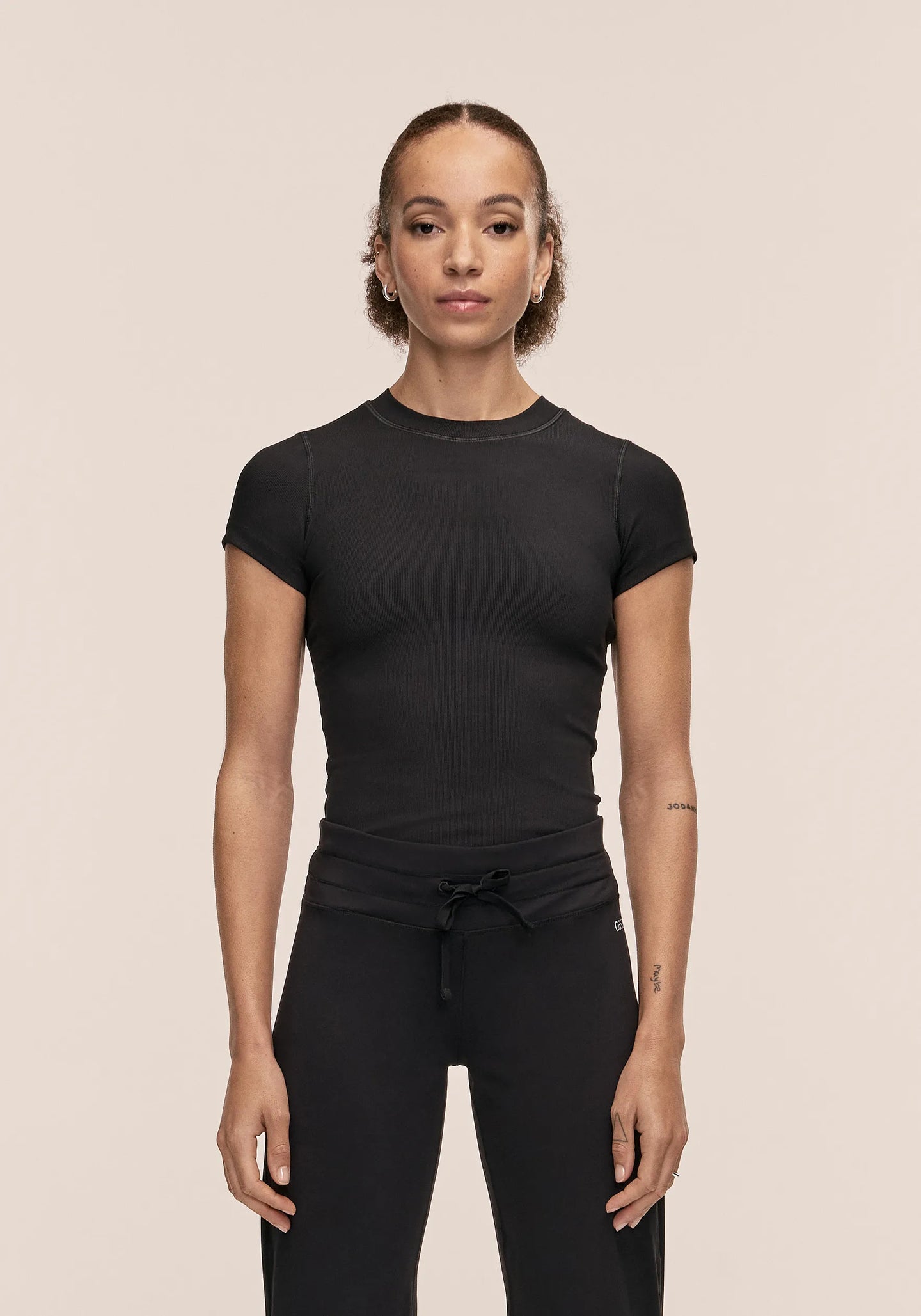 Defined Rib Tee - Black