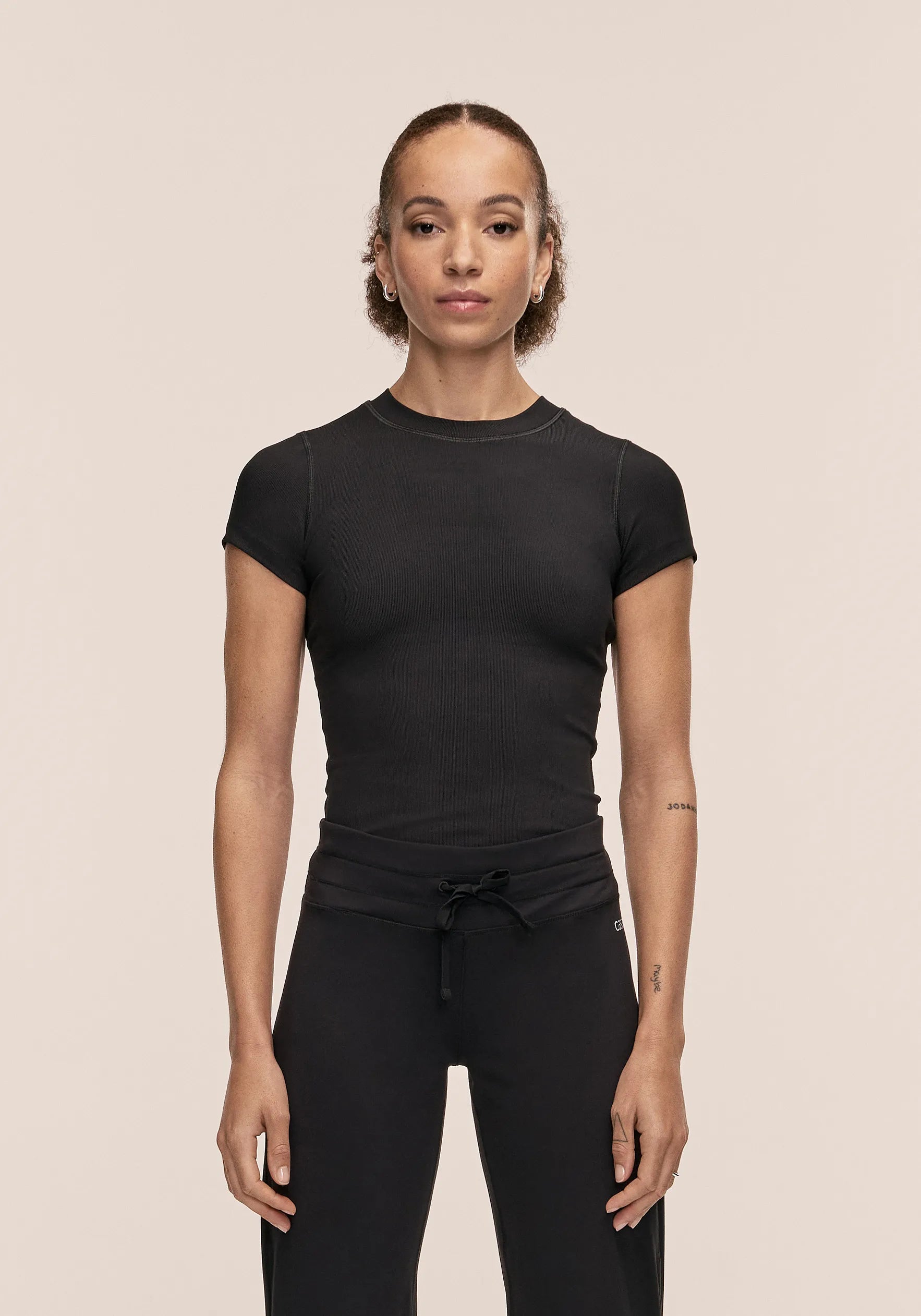 Defined Rib Tee - Black