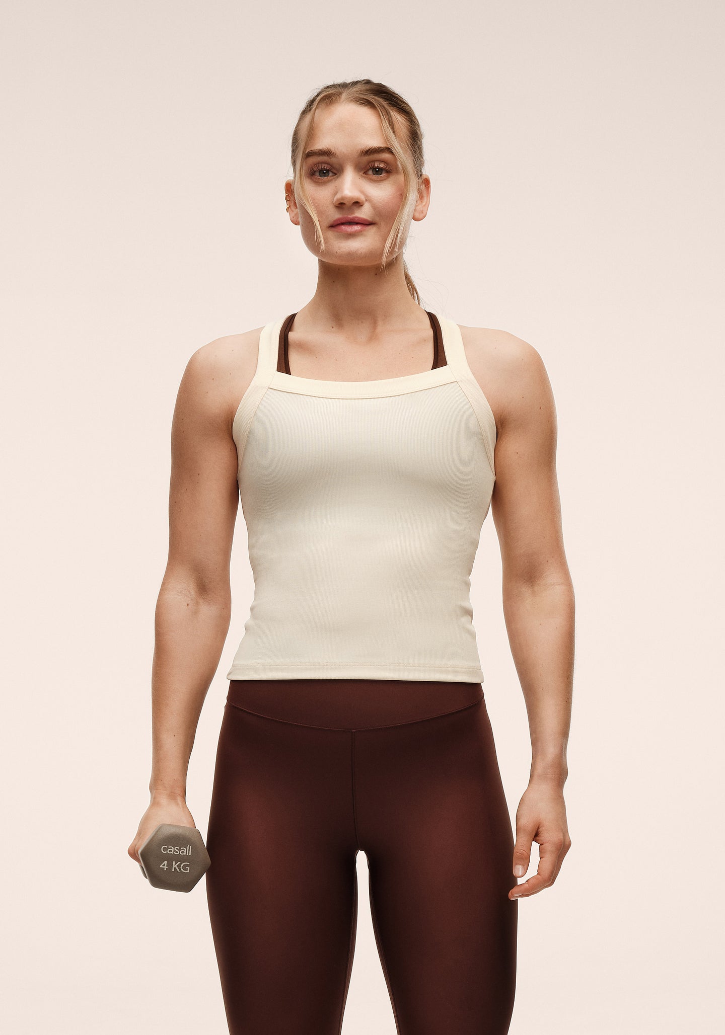 Defined Rib Tank - Cream
