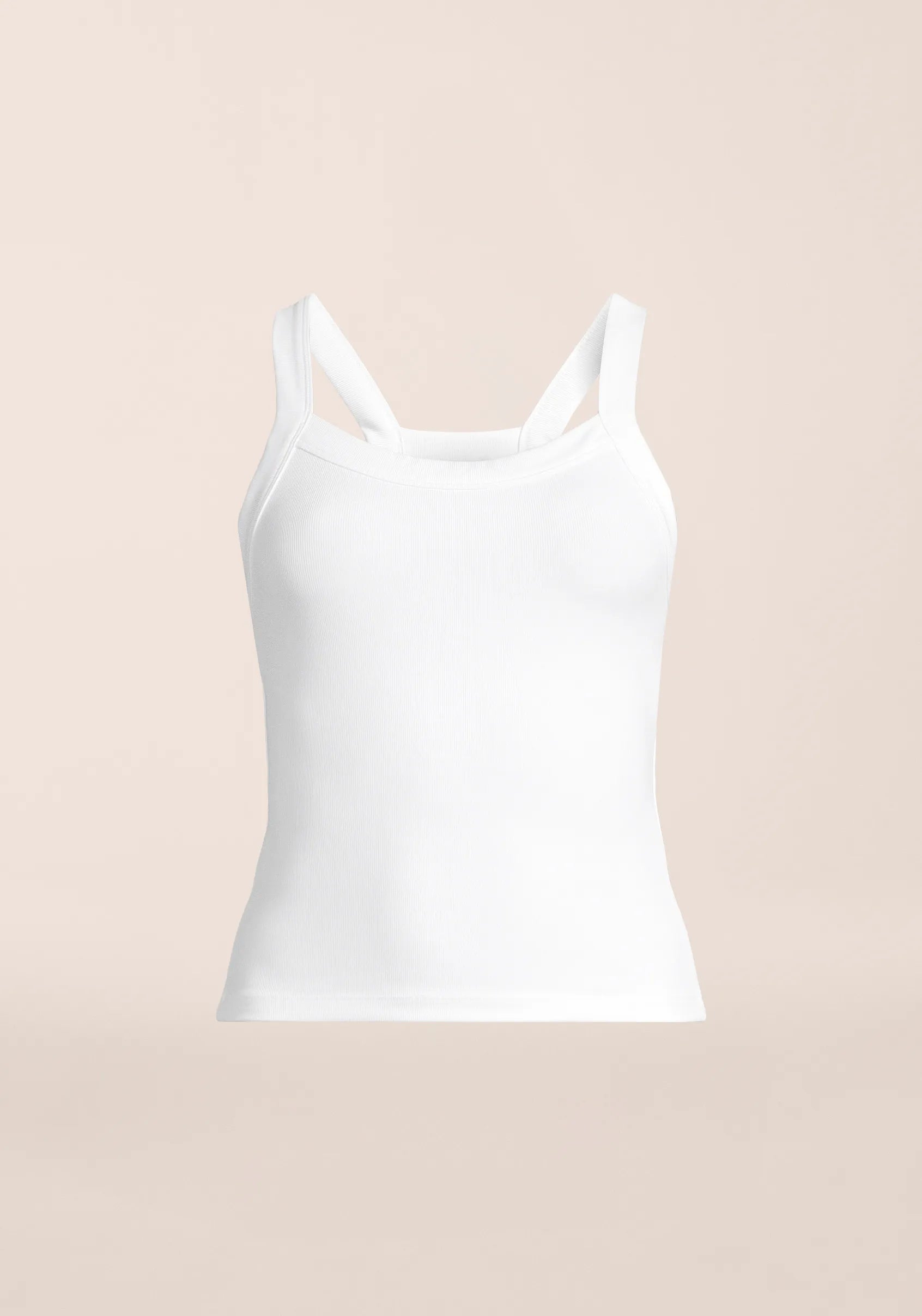Defined Rib Tank - White