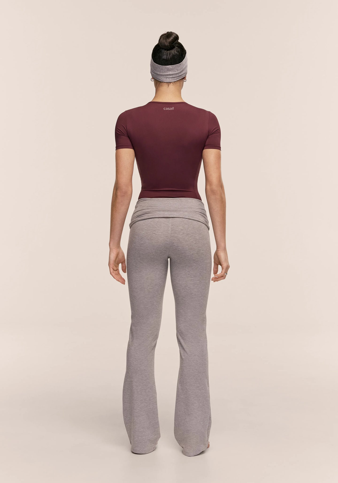 Sublime Folded Flare Pants - Grey Melange