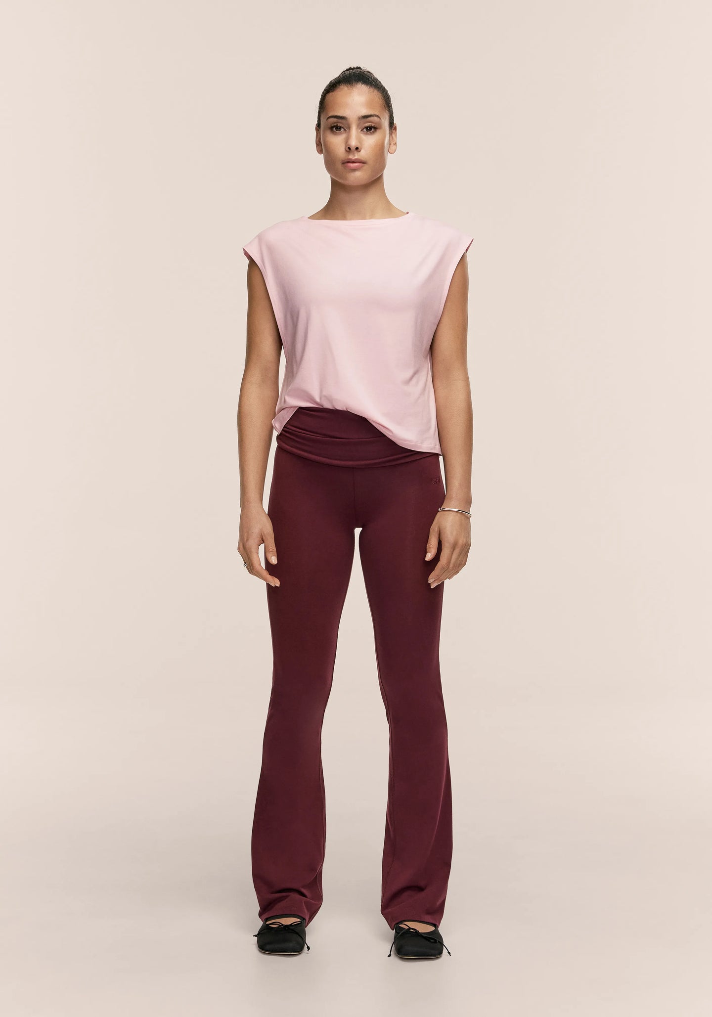 Sublime Folded Flare Pants - Cherry Moon