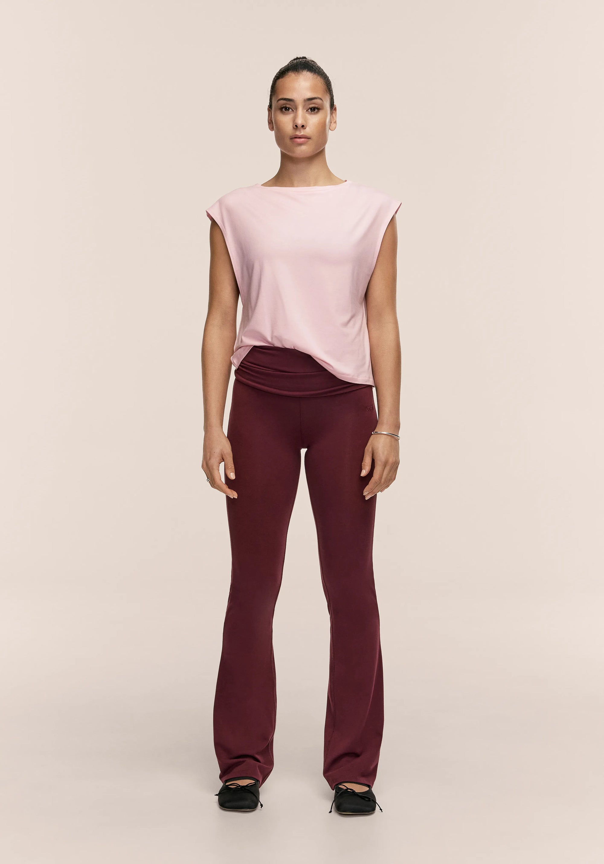 Sublime Folded Flare Pants - Cherry Moon