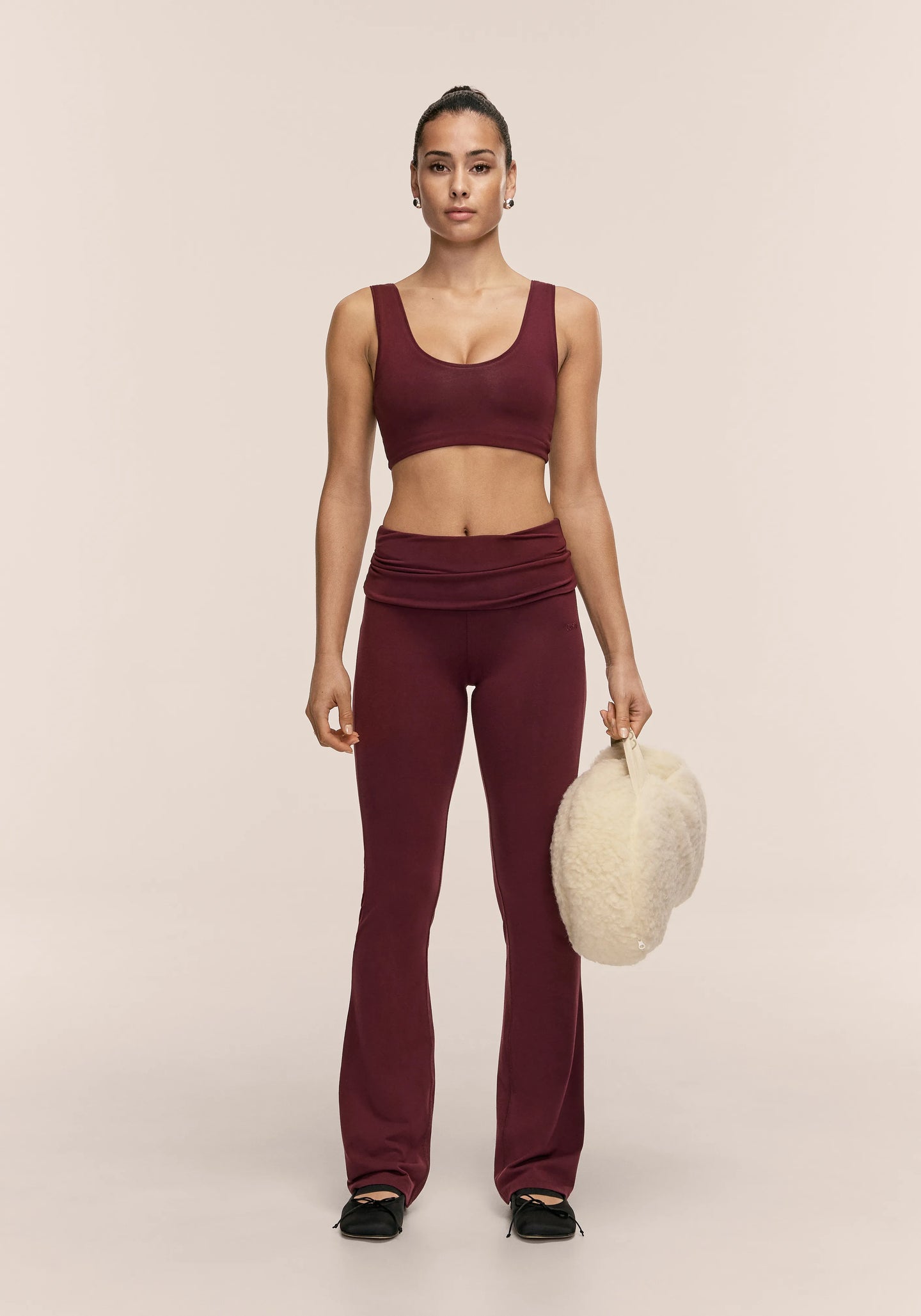 Sublime Folded Flare Pants - Cherry Moon