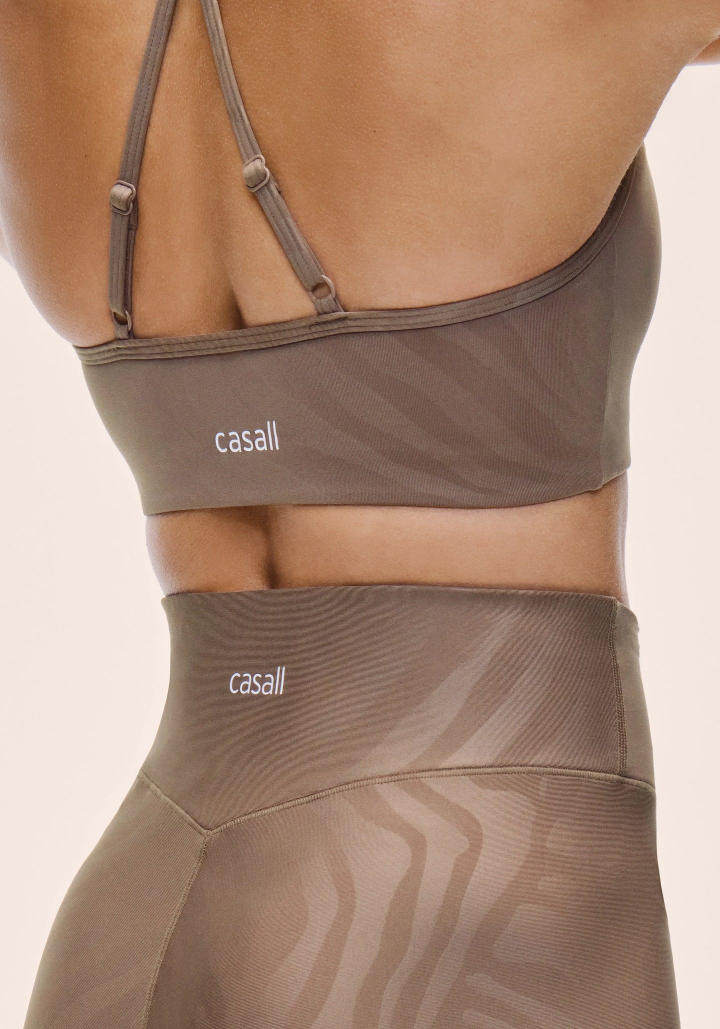 Sleek Strappy Sports Bra Printed - Zebra Khaki