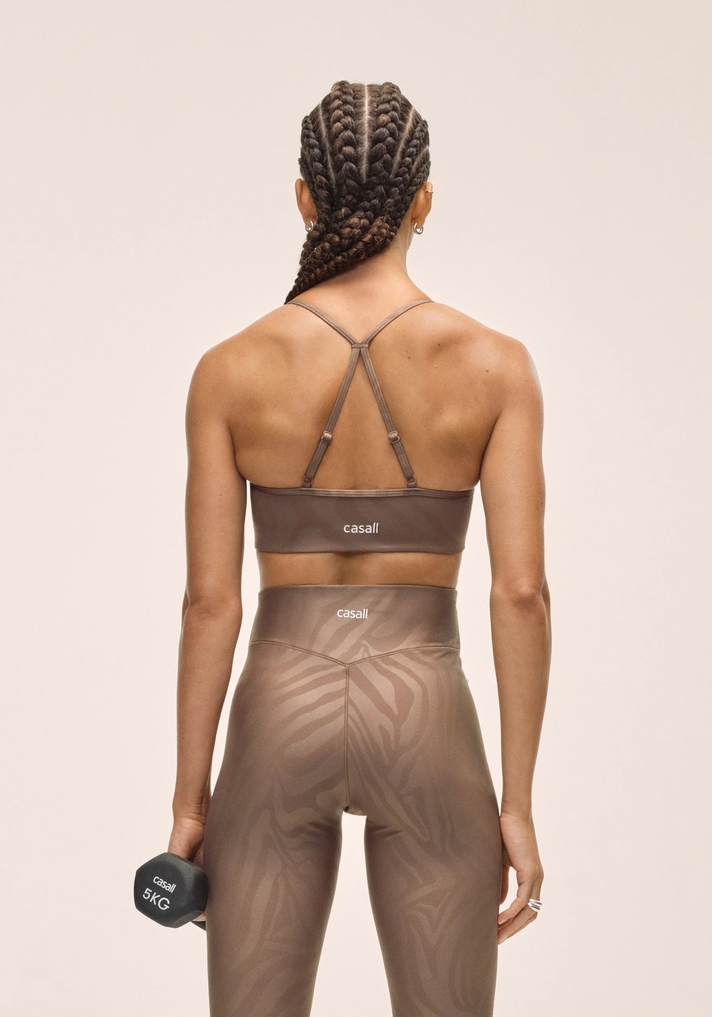 Sleek Strappy Sports Bra Printed - Zebra Khaki