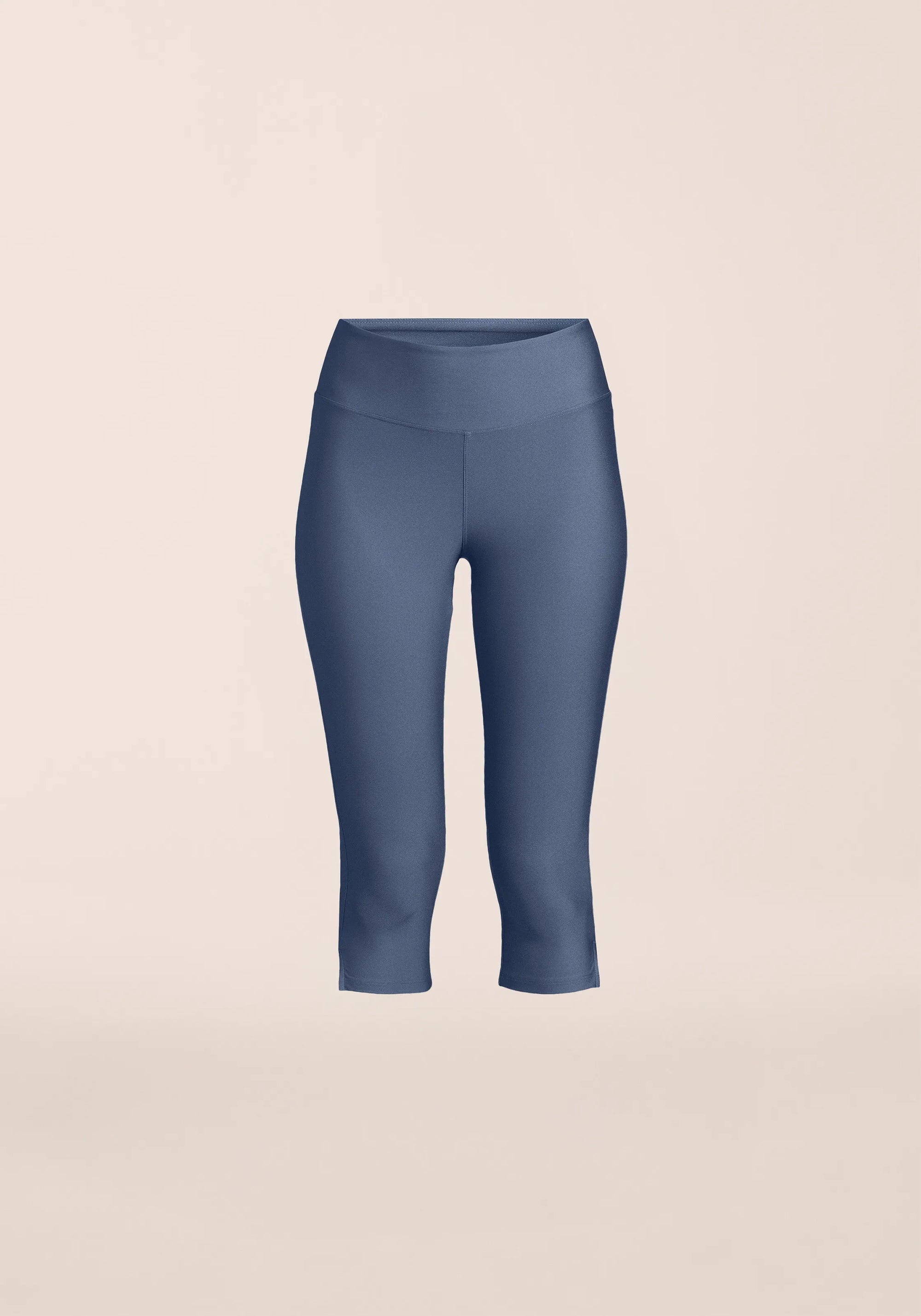 Capri Slit Regular Waist Tights - Blue Shadow