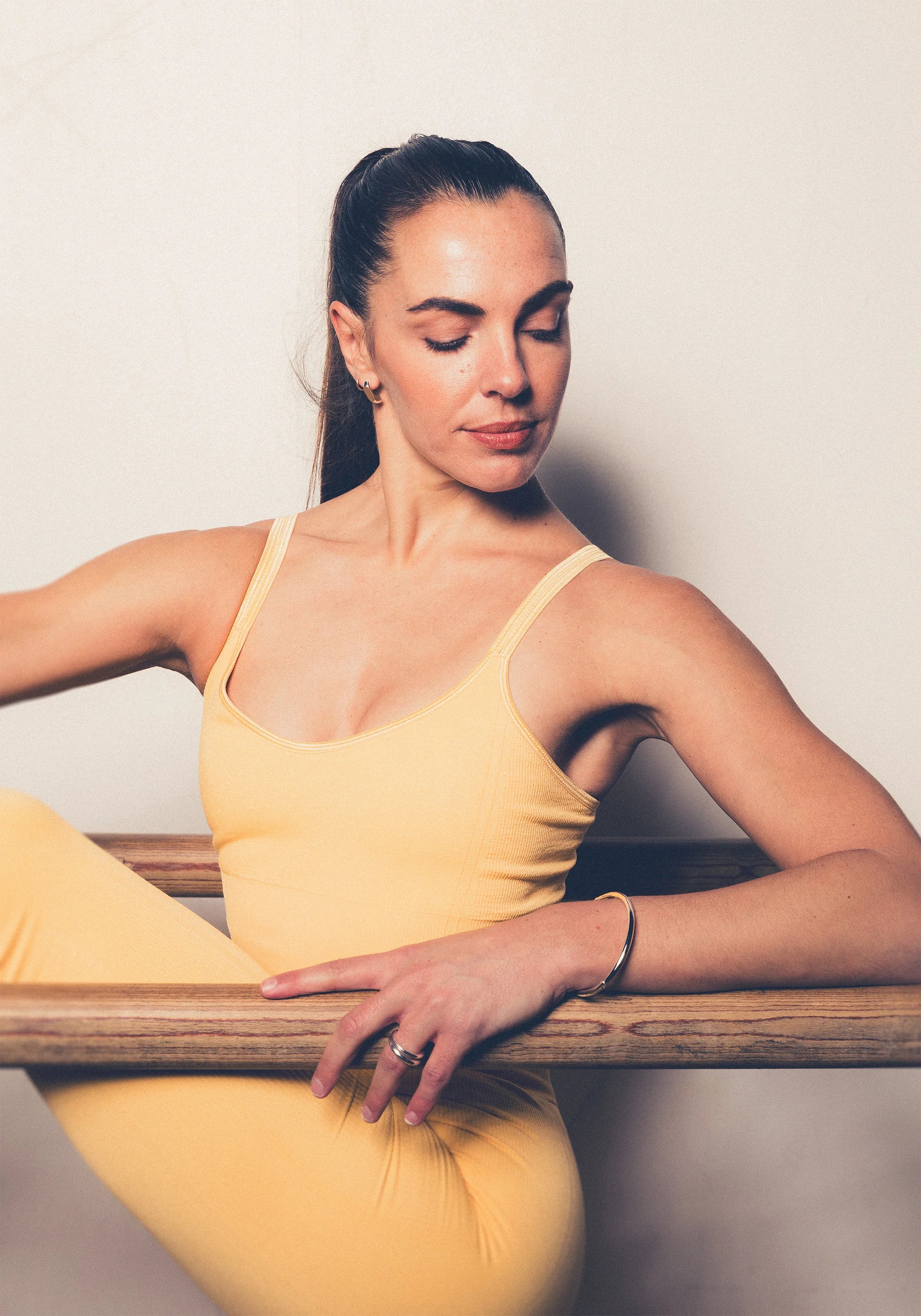 Shiny Seamless Rib Top - Online Exclusive - Soul Yellow