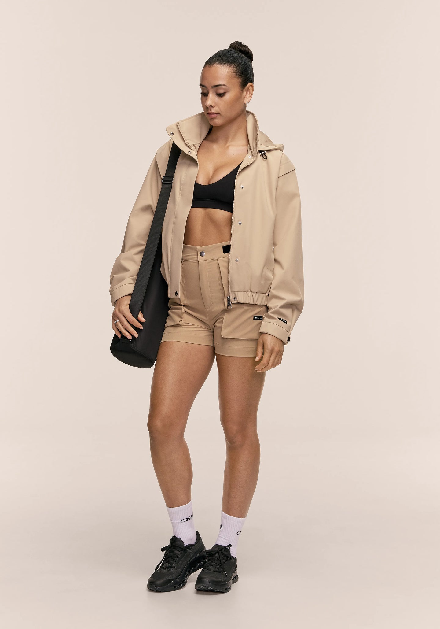 Scandi Bomber Rain Jacket - Sand Beige