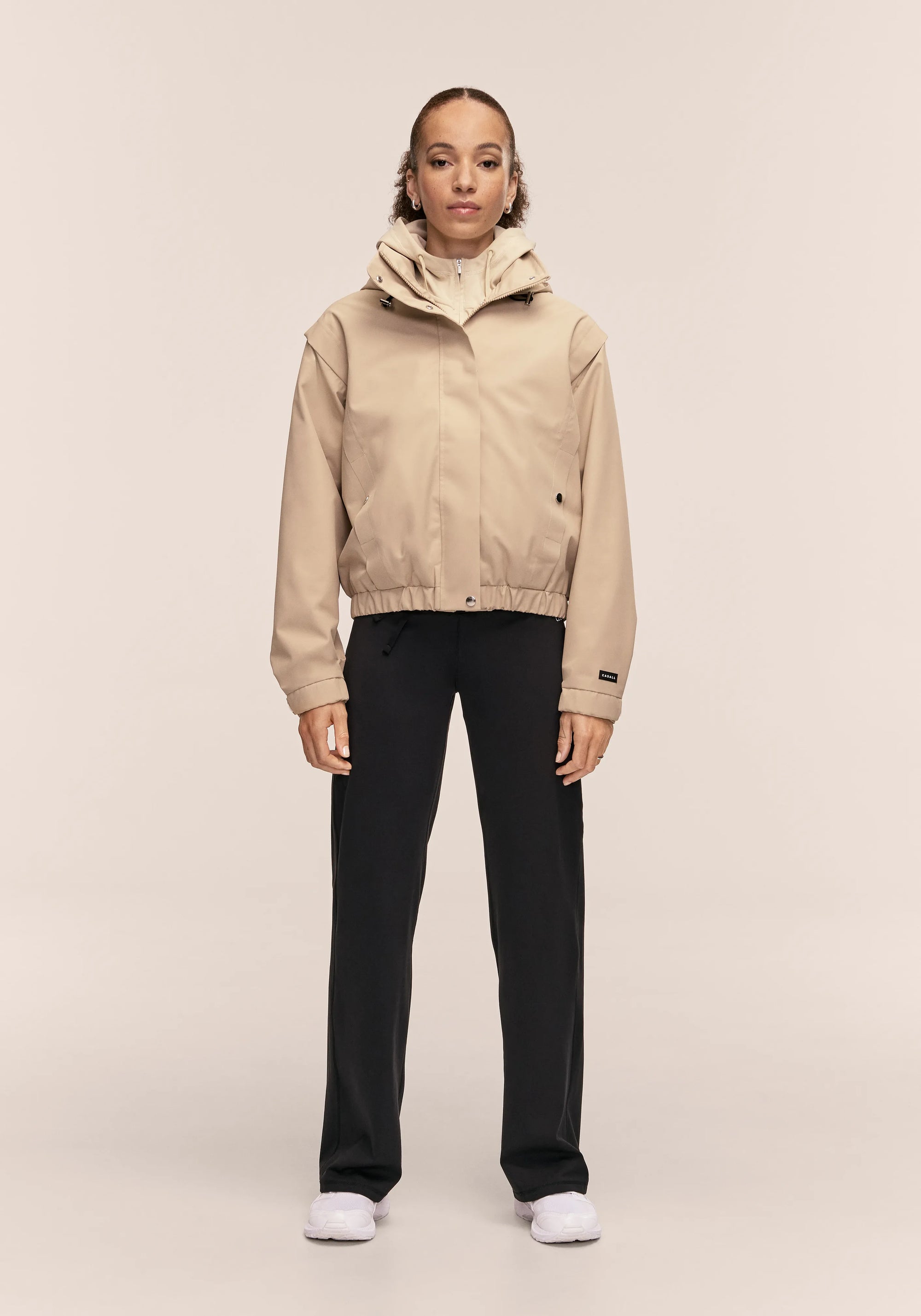 Scandi Bomber Rain Jacket - Sand Beige