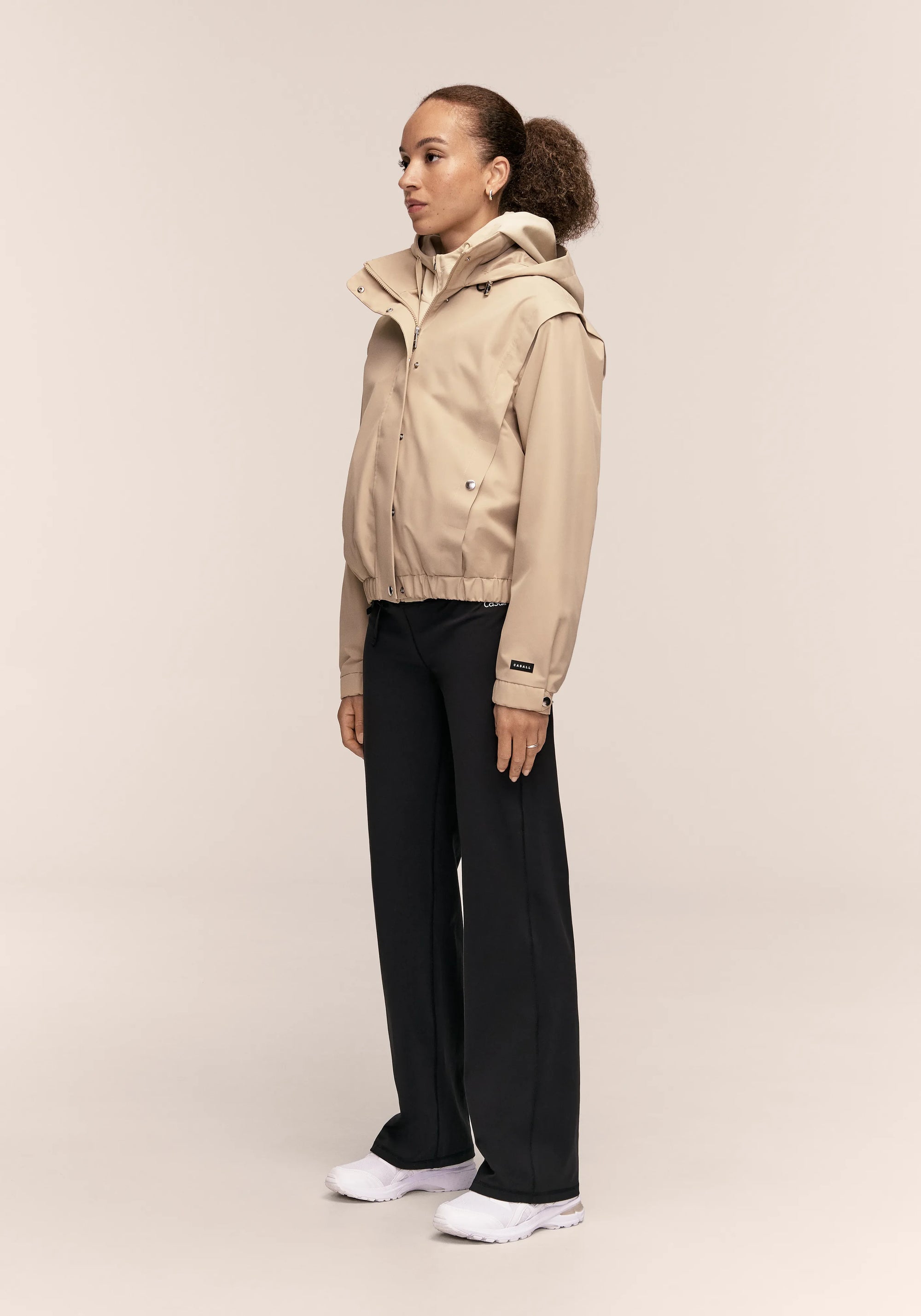 Scandi Bomber Rain Jacket - Sand Beige