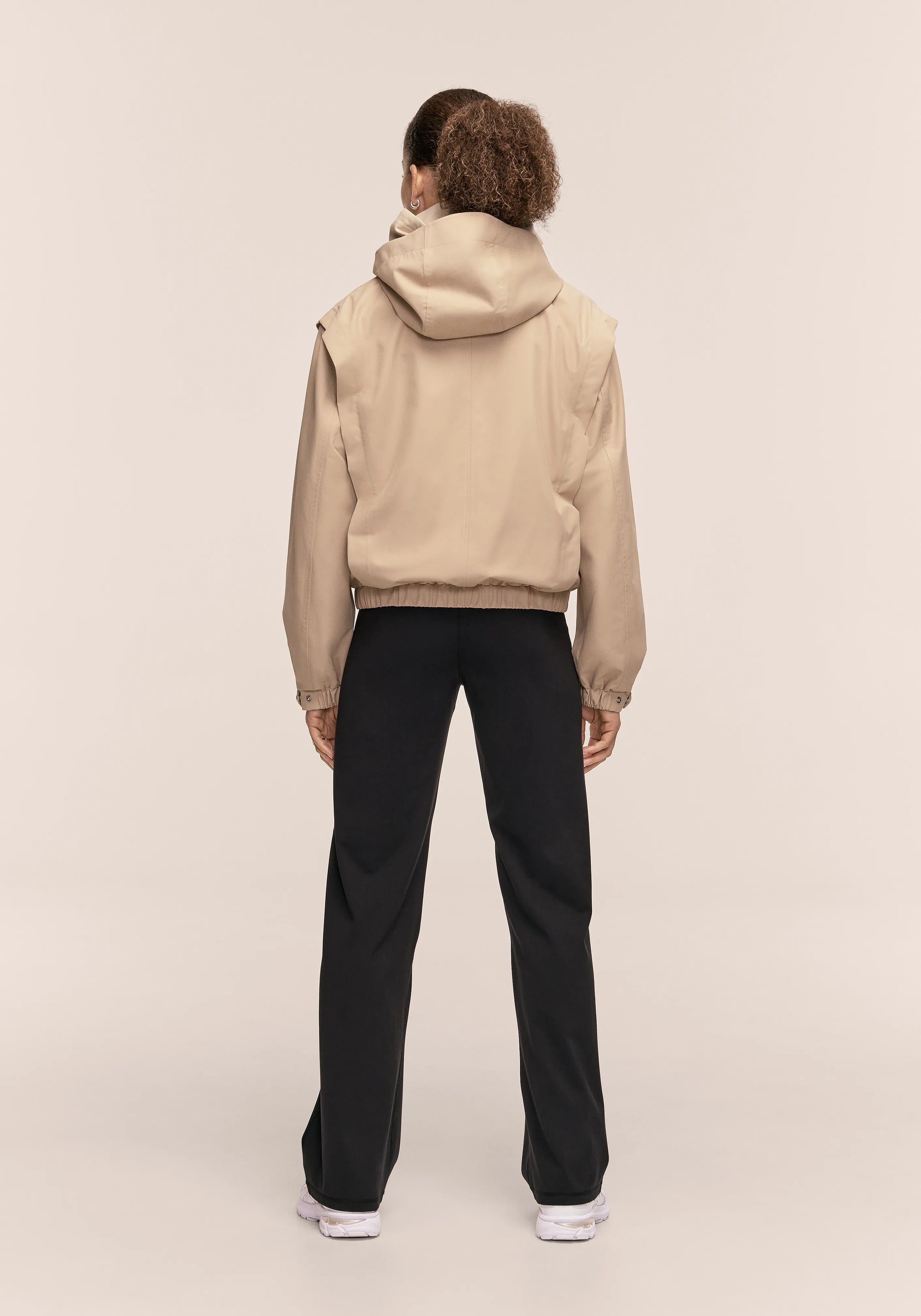 Scandi Bomber Rain Jacket - Sand Beige
