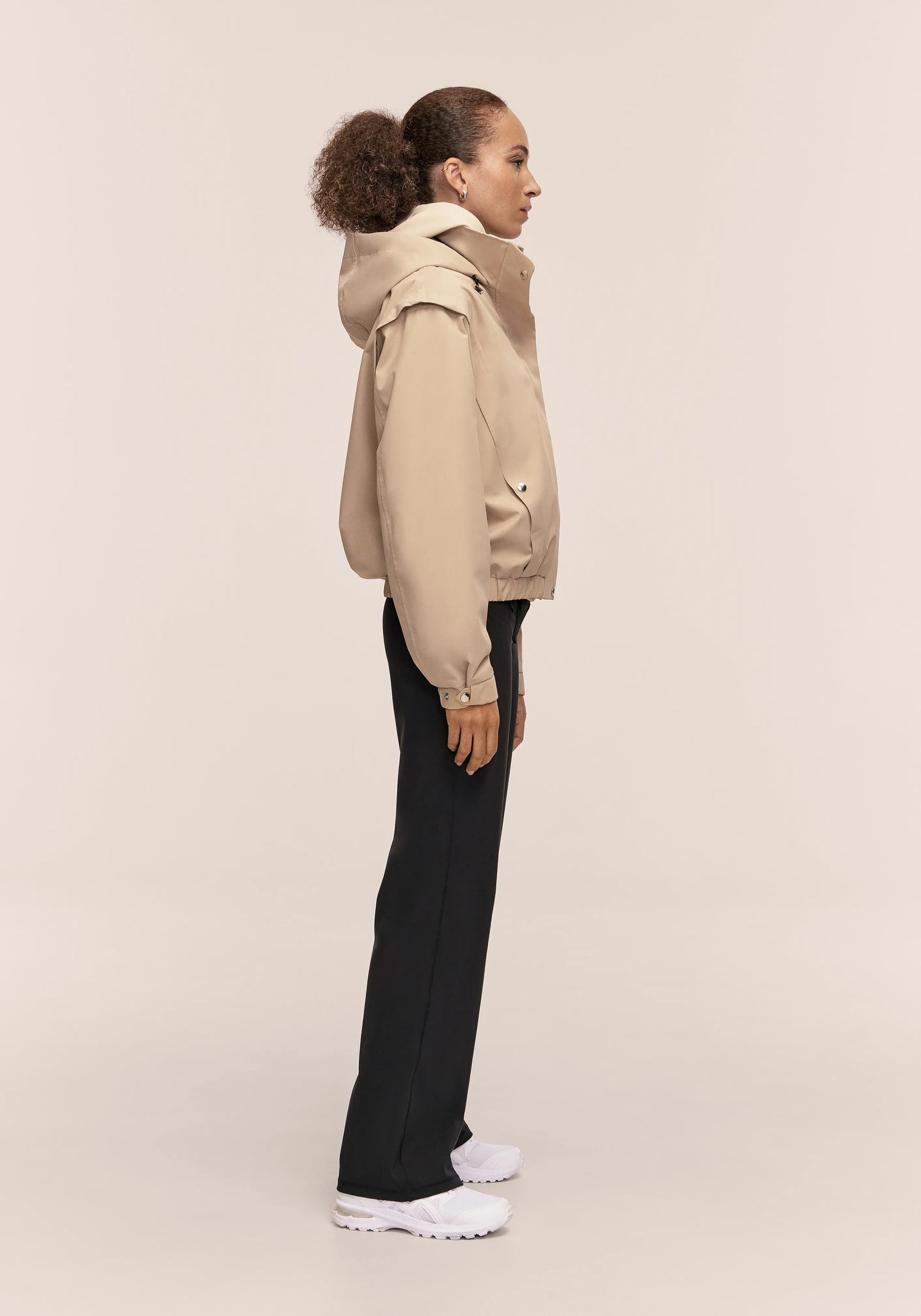 Scandi Bomber Rain Jacket - Sand Beige