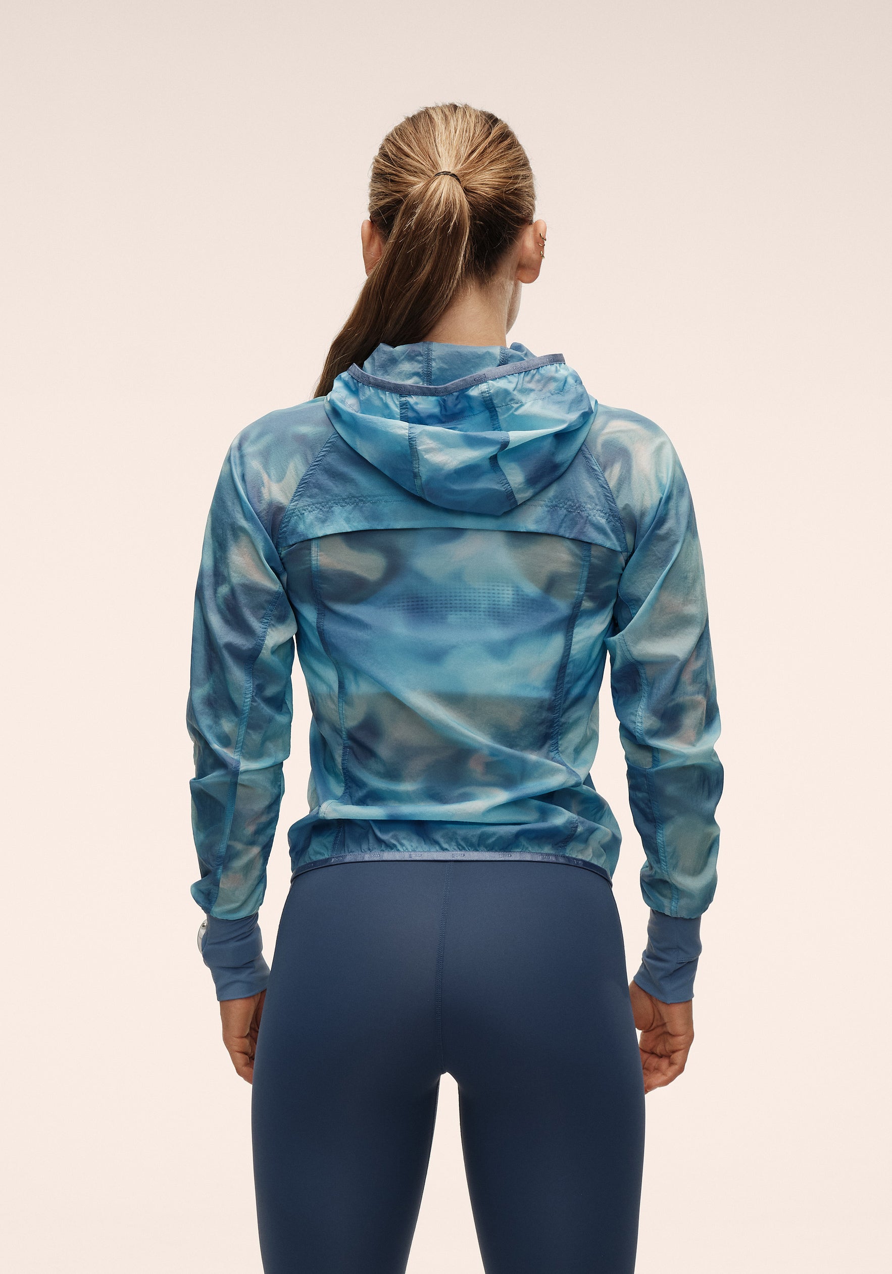 Breeze Printed Running Jacket  - Breeze Blue Shadow