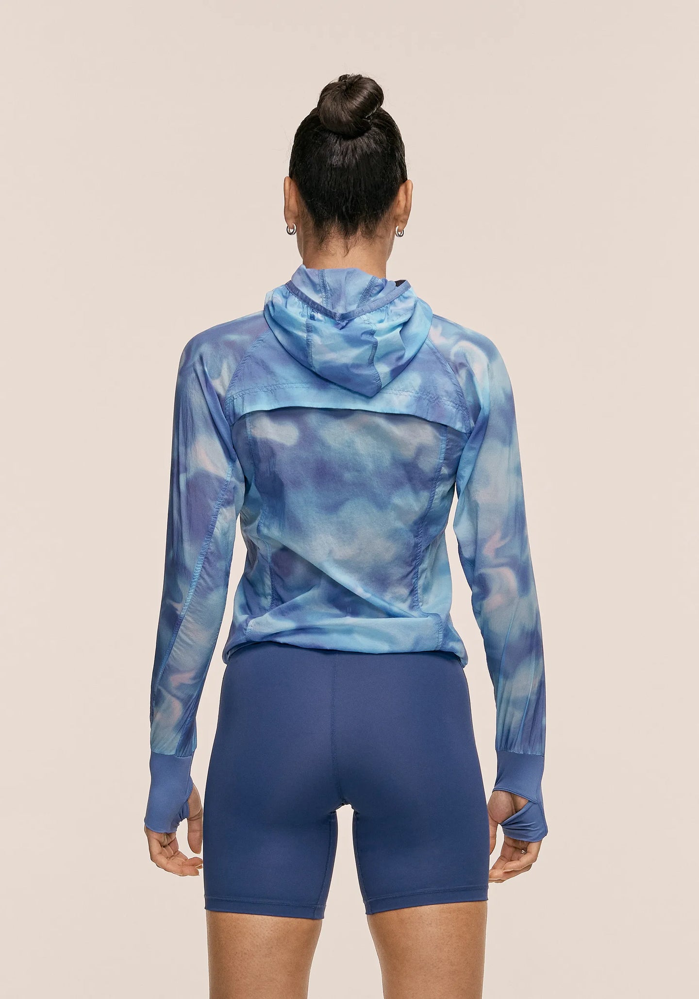Breeze Printed Running Jacket  - Breeze Blue Shadow