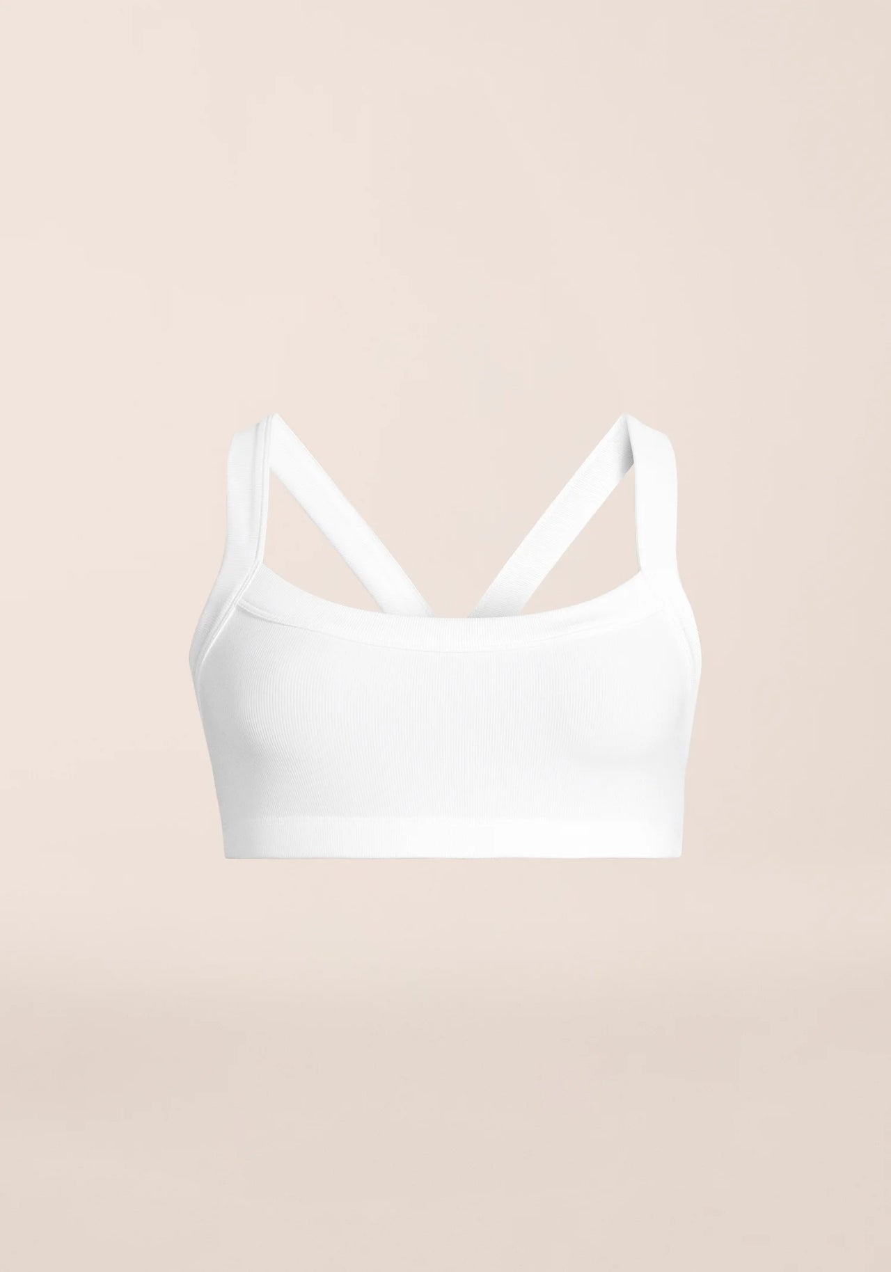 Defined Rib Sport Top - White