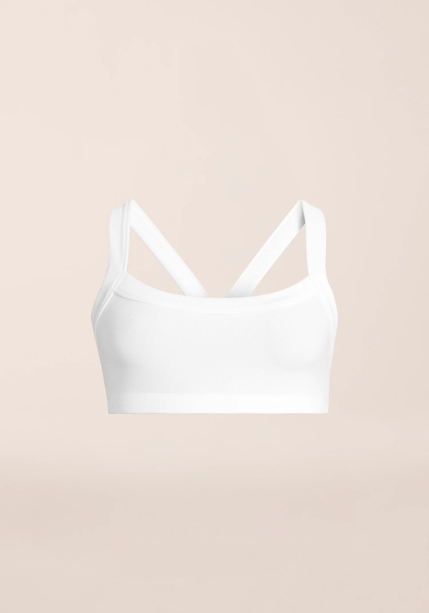 Defined Rib Sport Top - White