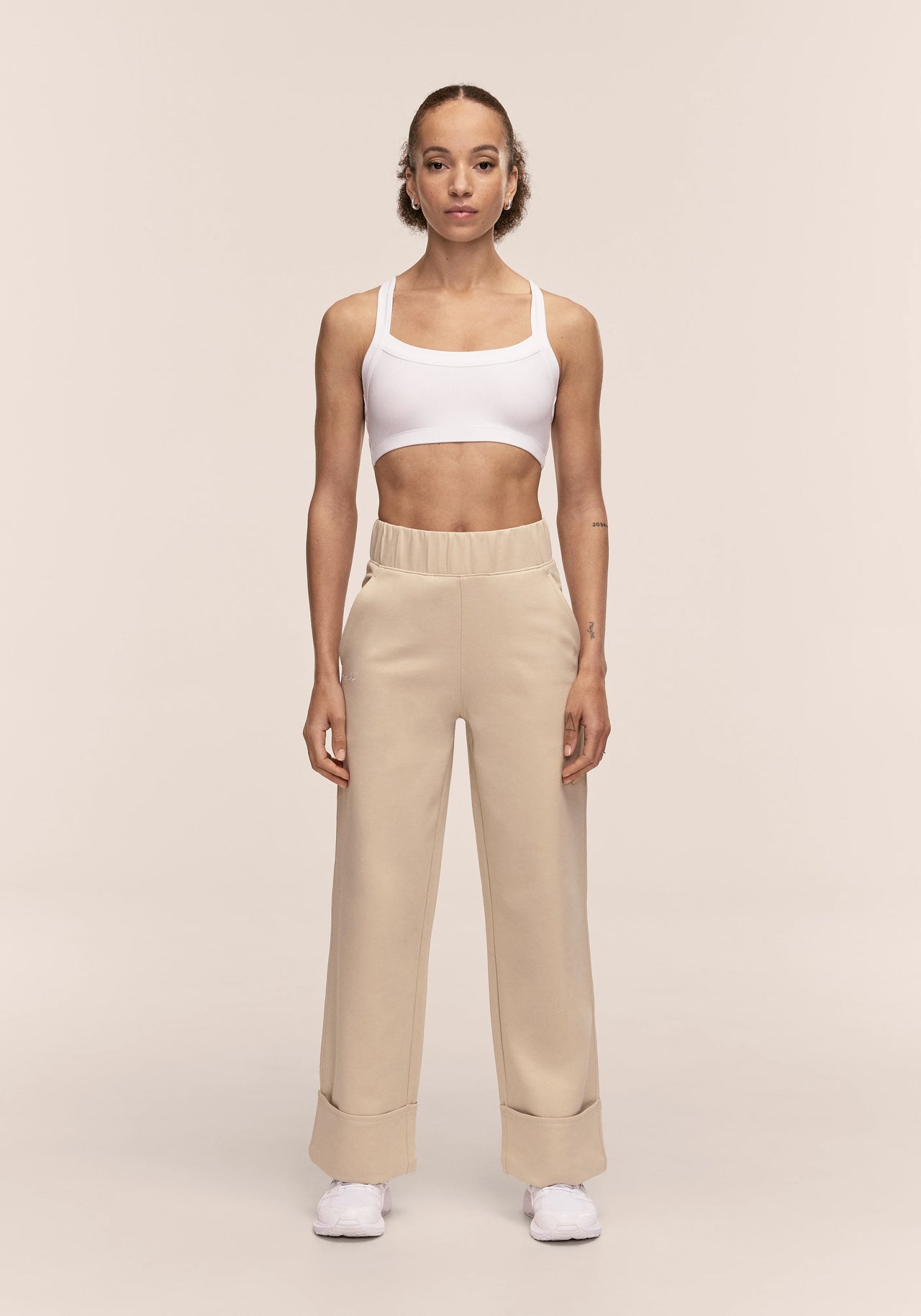 Defined Rib Sport Top - White