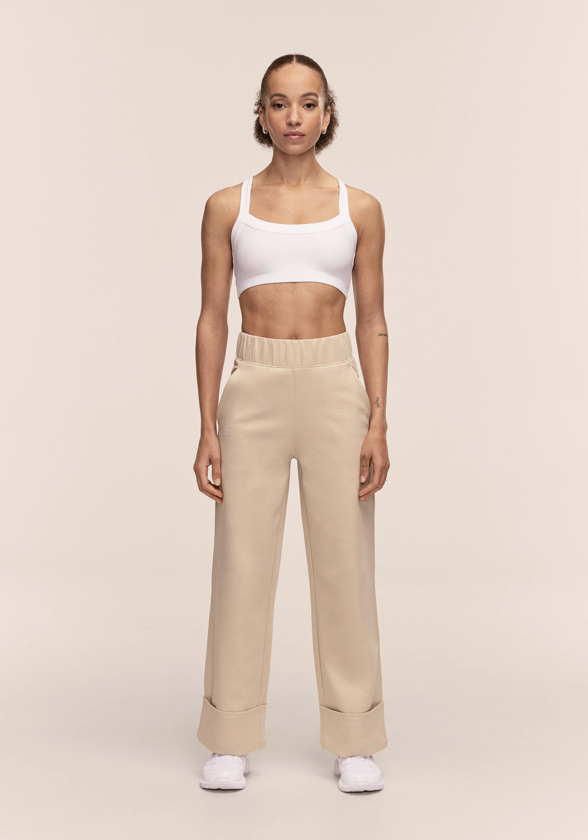 Defined Rib Sport Top - White