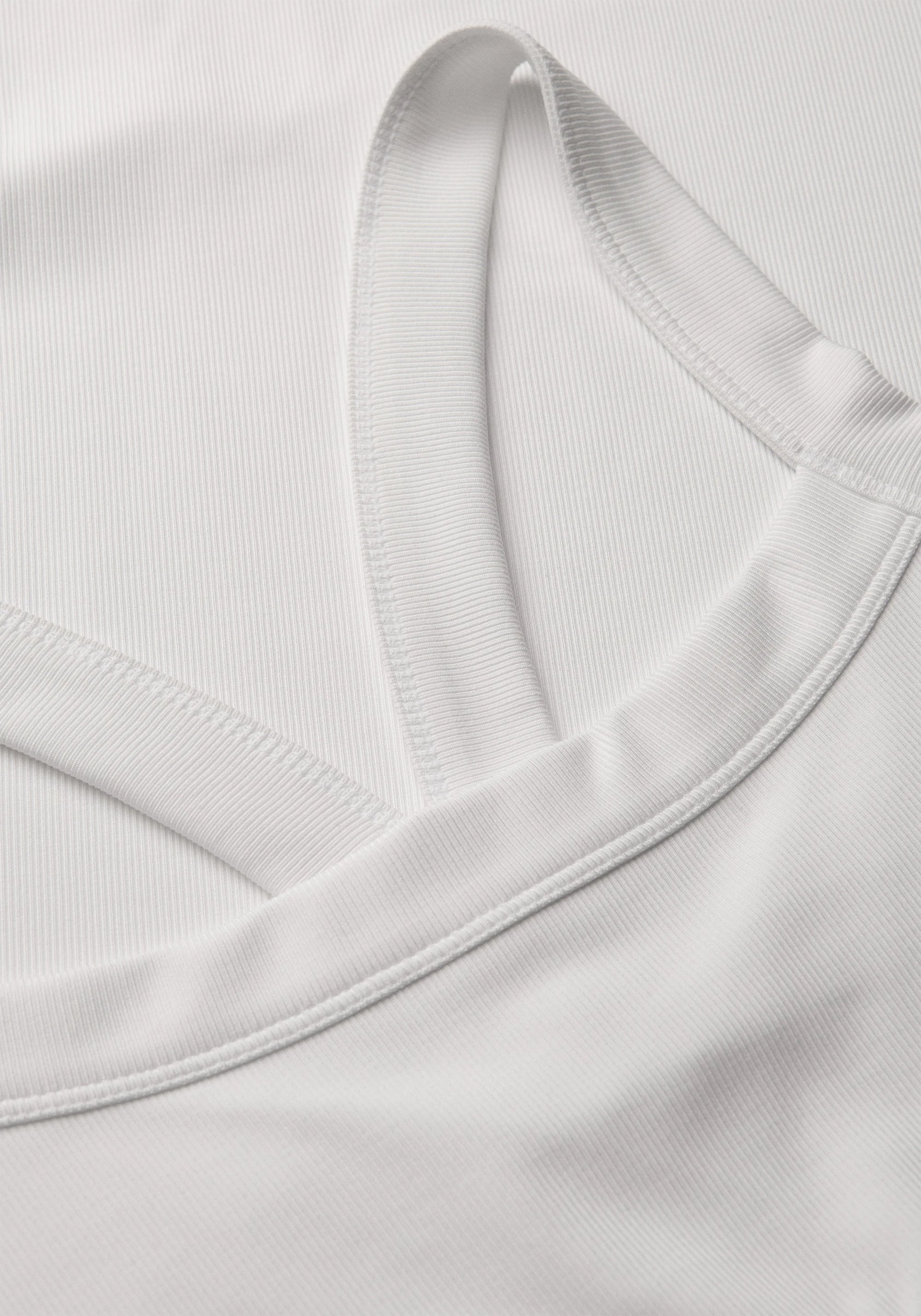 Defined Rib Sport Top - White