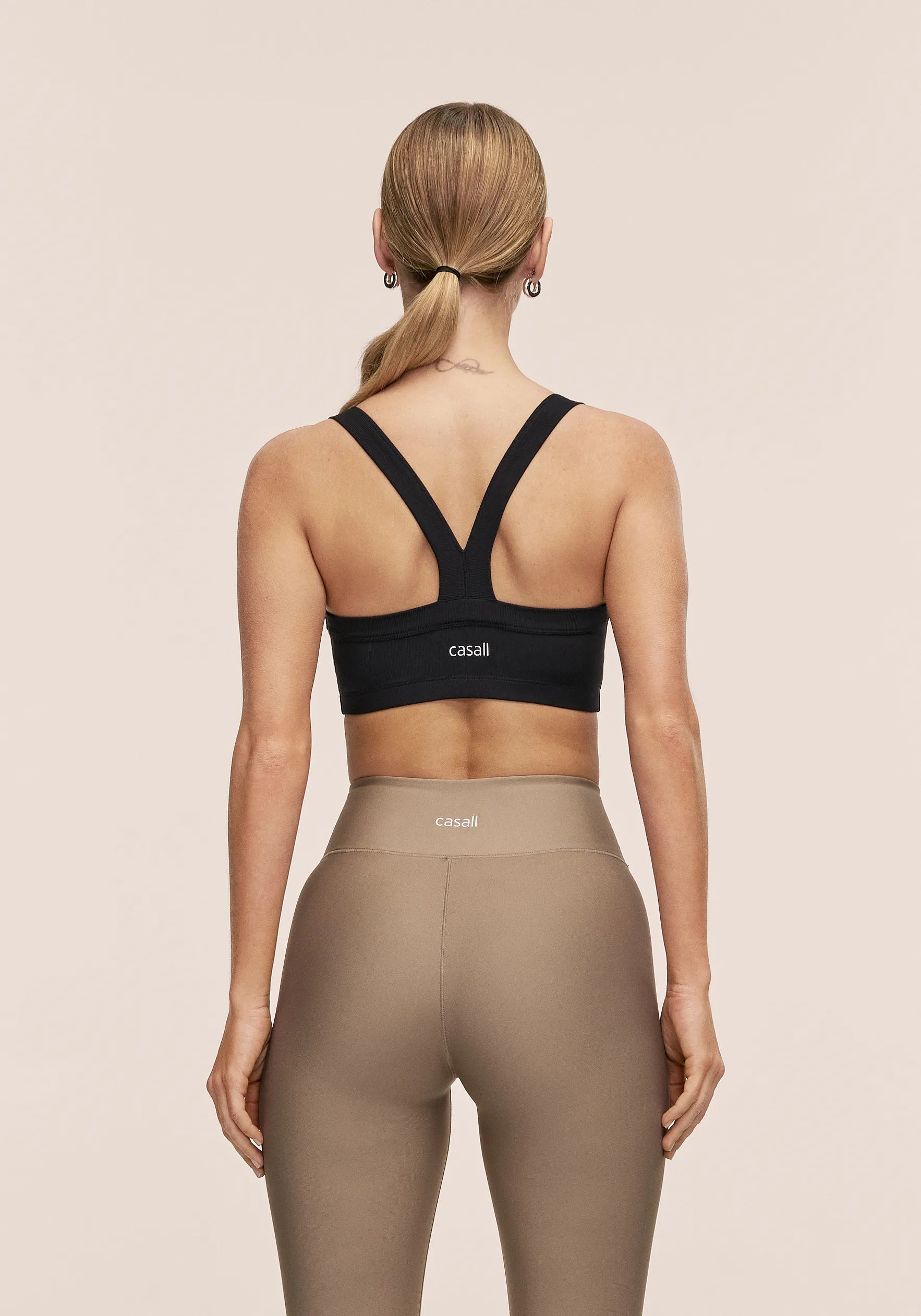 Defined Rib Sport Top - Black