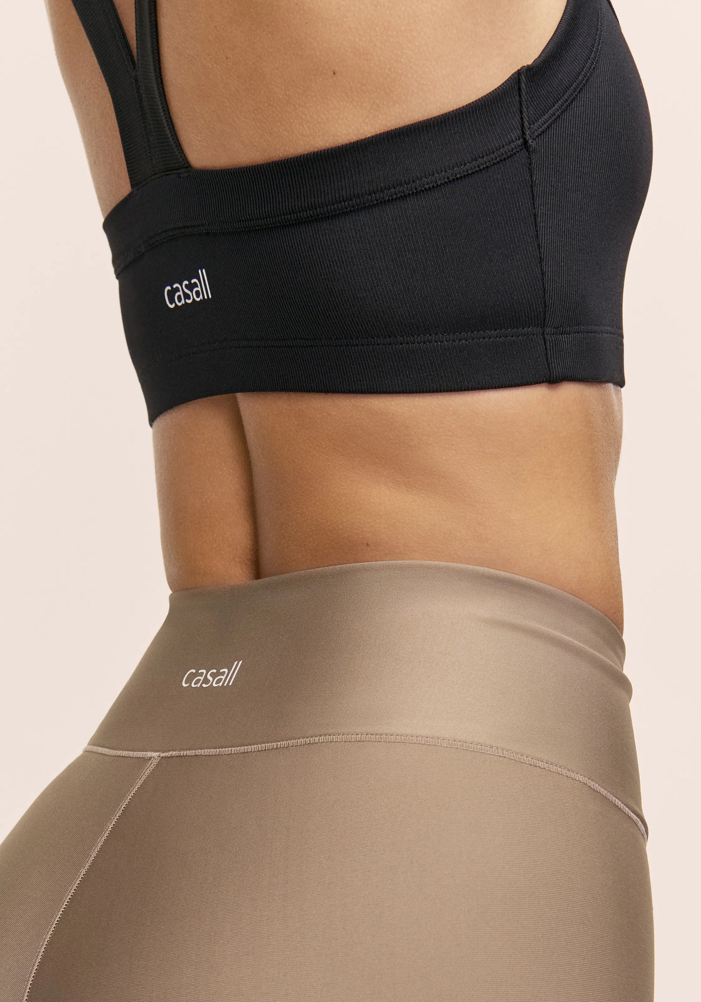 Defined Rib Sport Top - Black