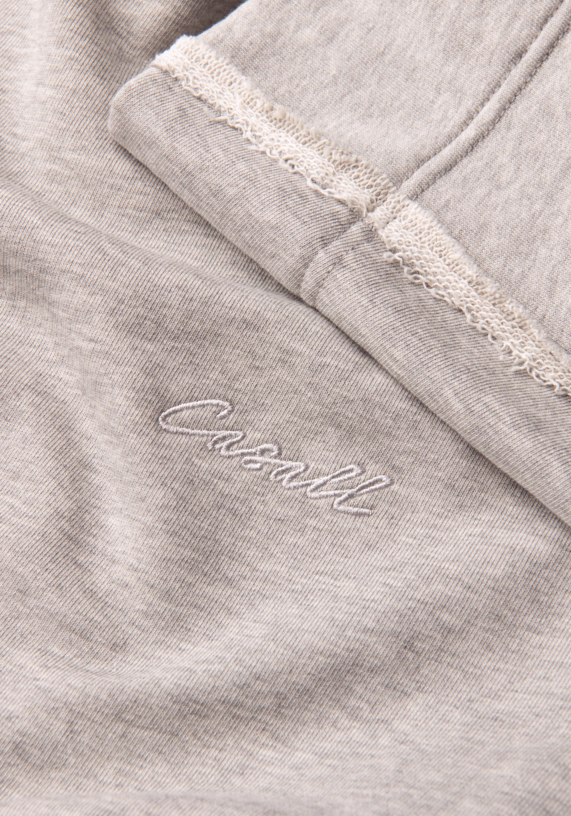 Reversed Seam Terry Crew - Grey Melange