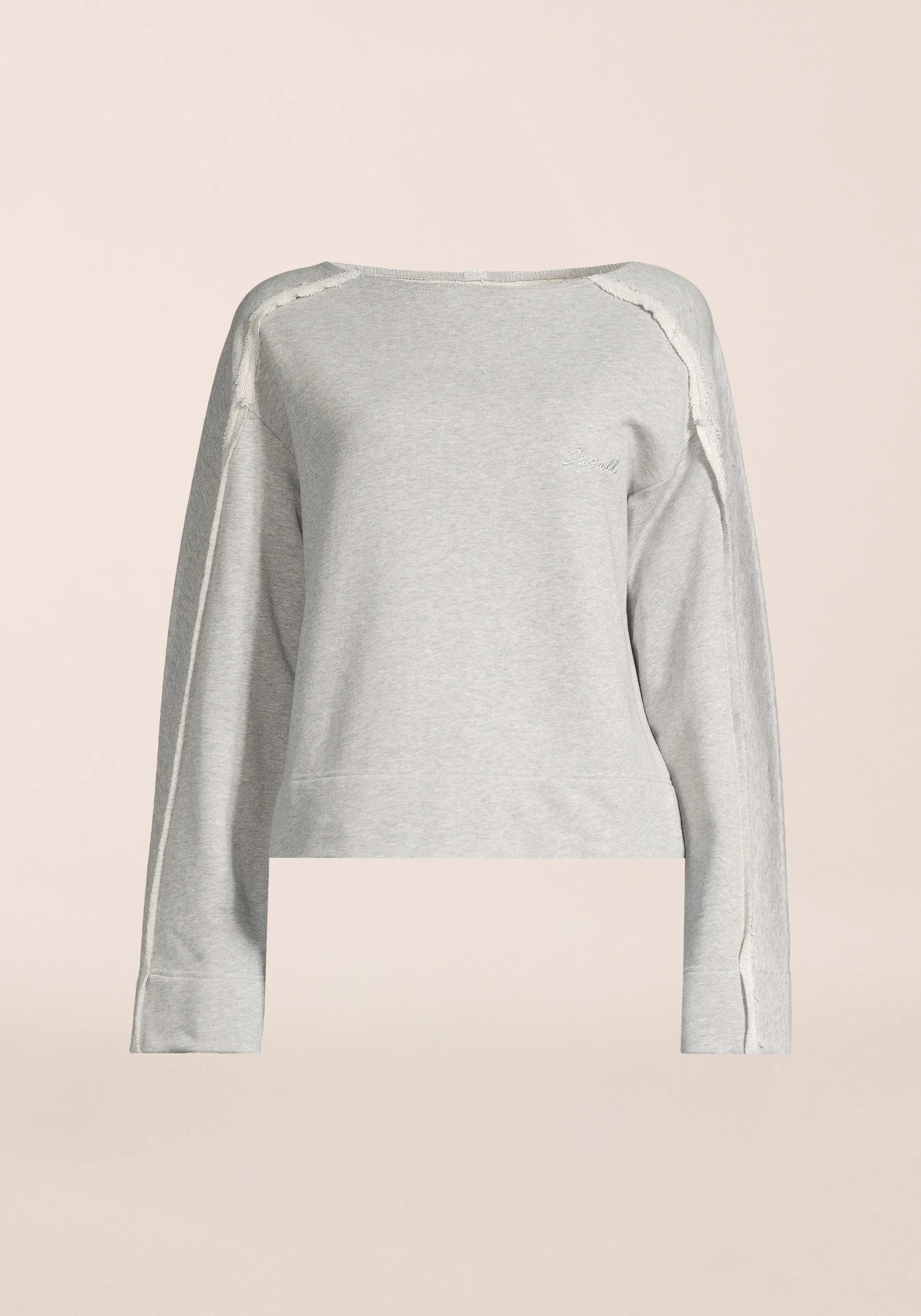 Reversed Seam Terry Crew - Grey Melange