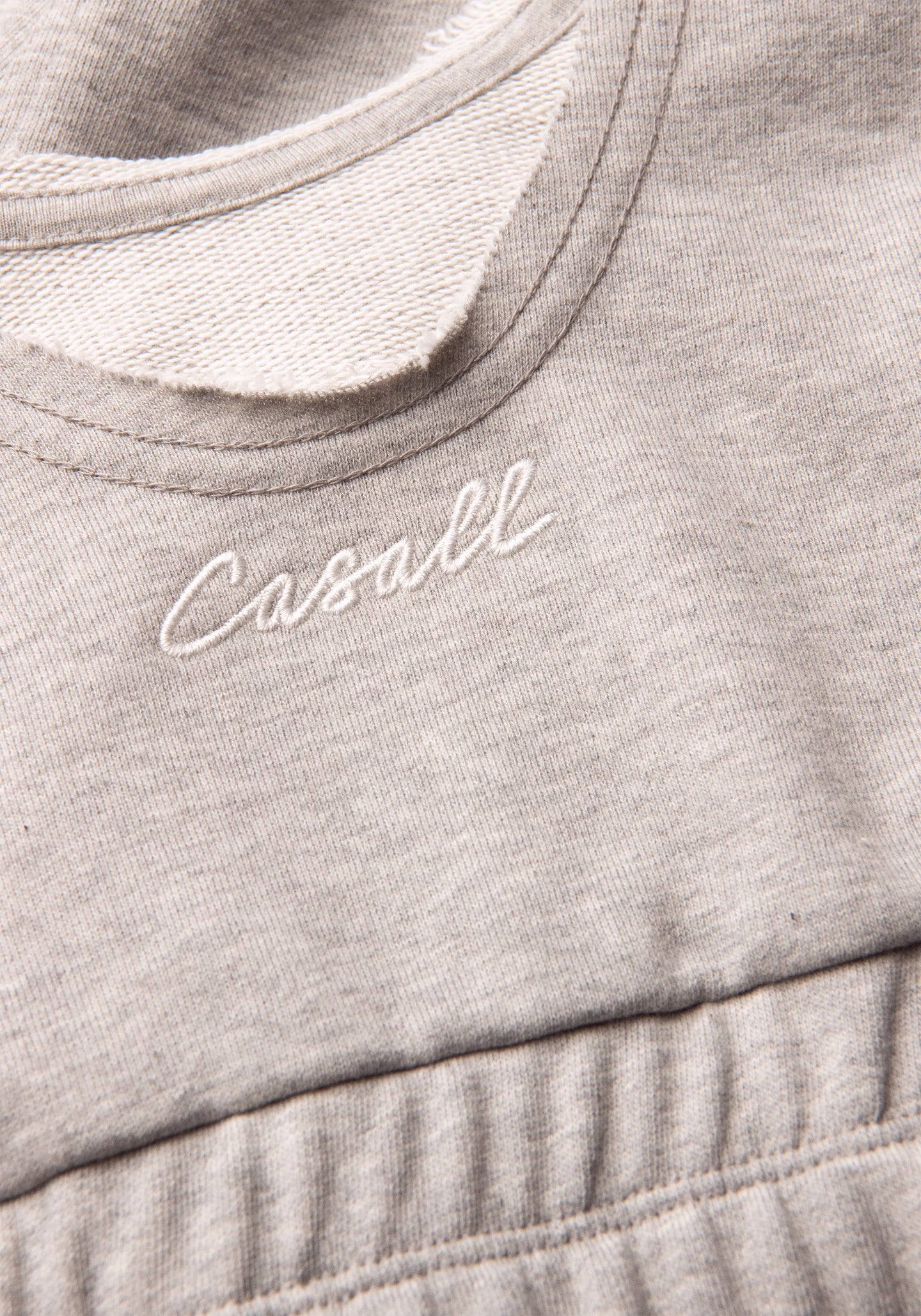 Reversed Seam Terry Top - Grey Melange