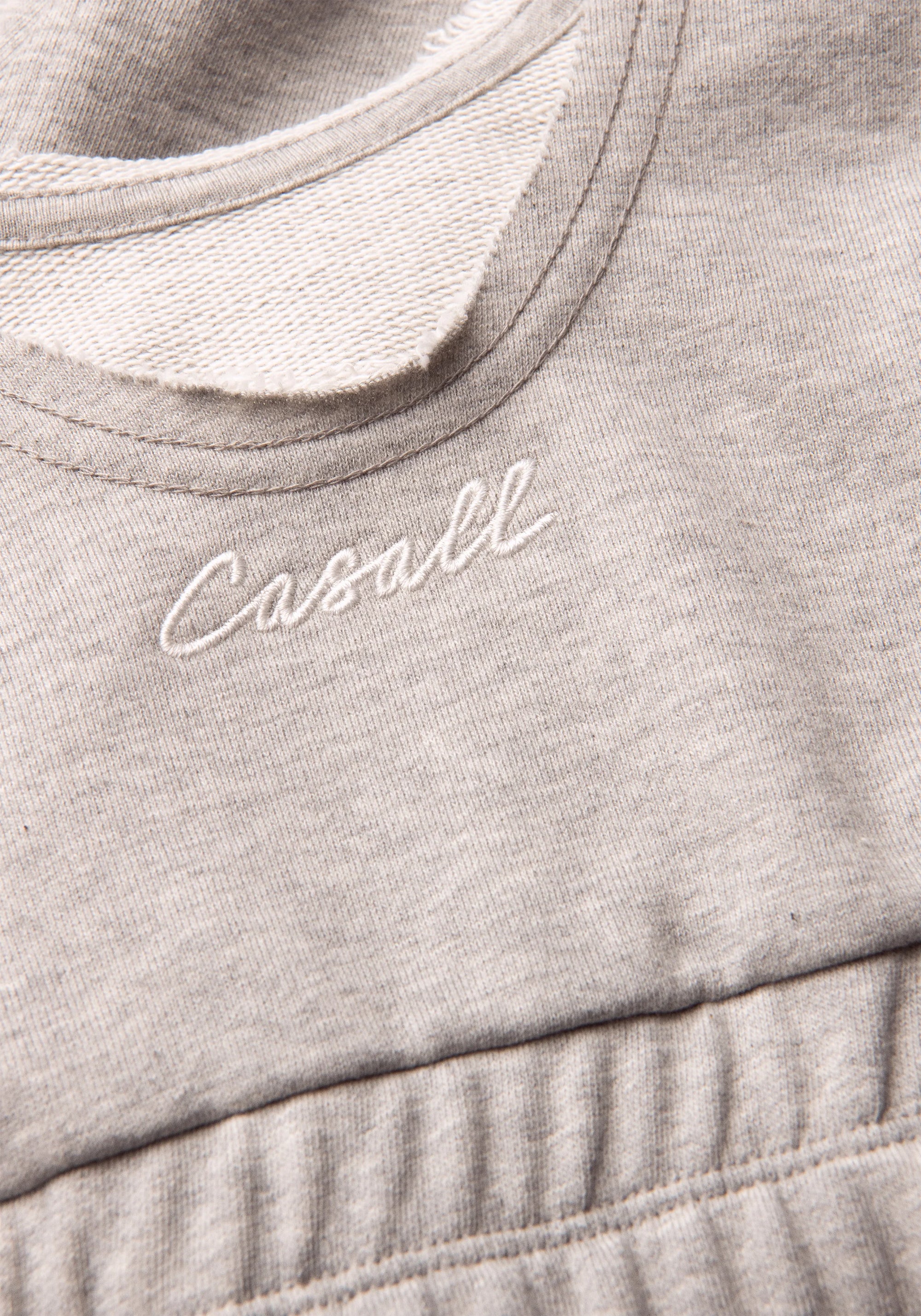 Reversed Seam Terry Top - Grey Melange