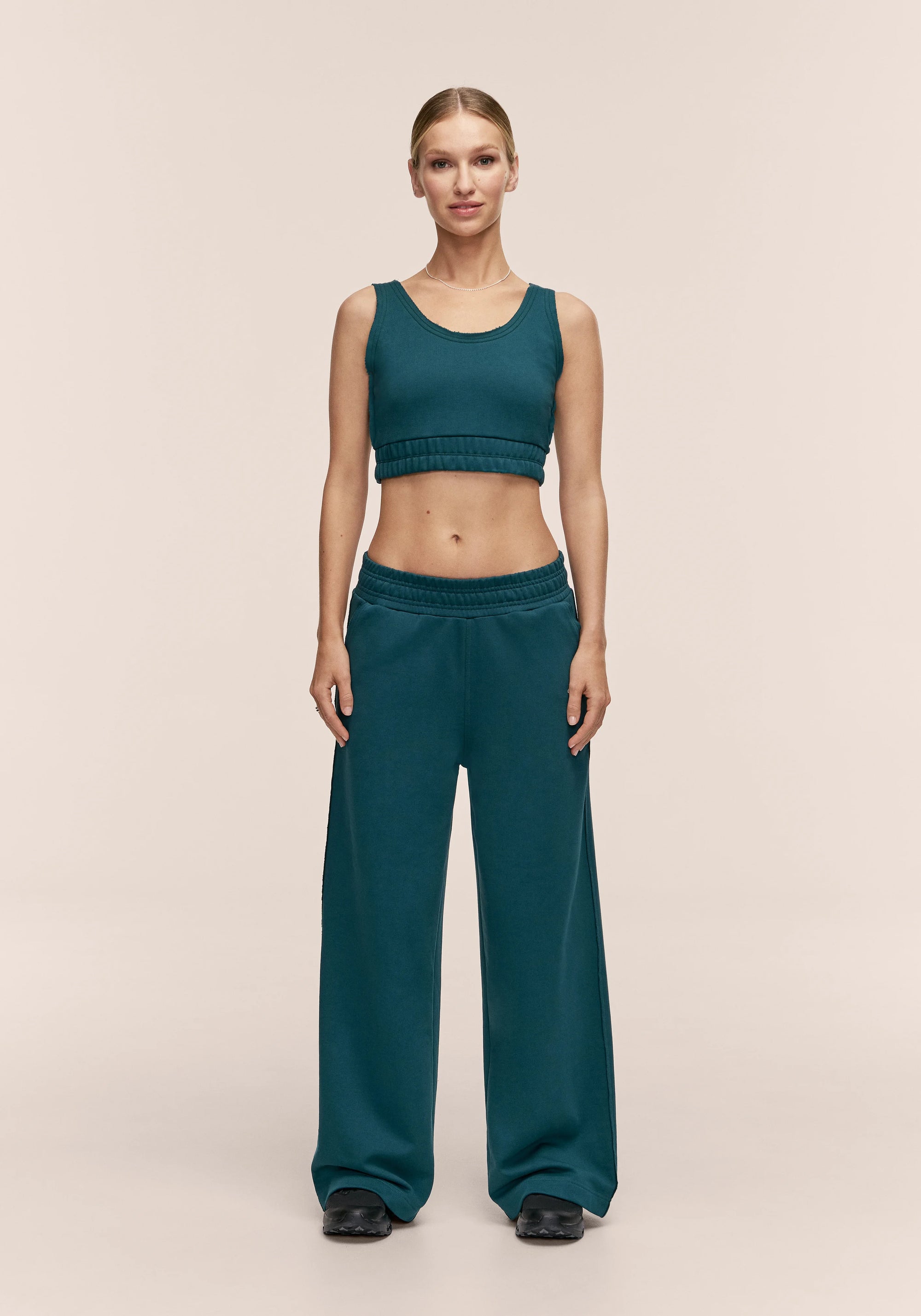 Reversed Seam Terry Top - Ocean Teal