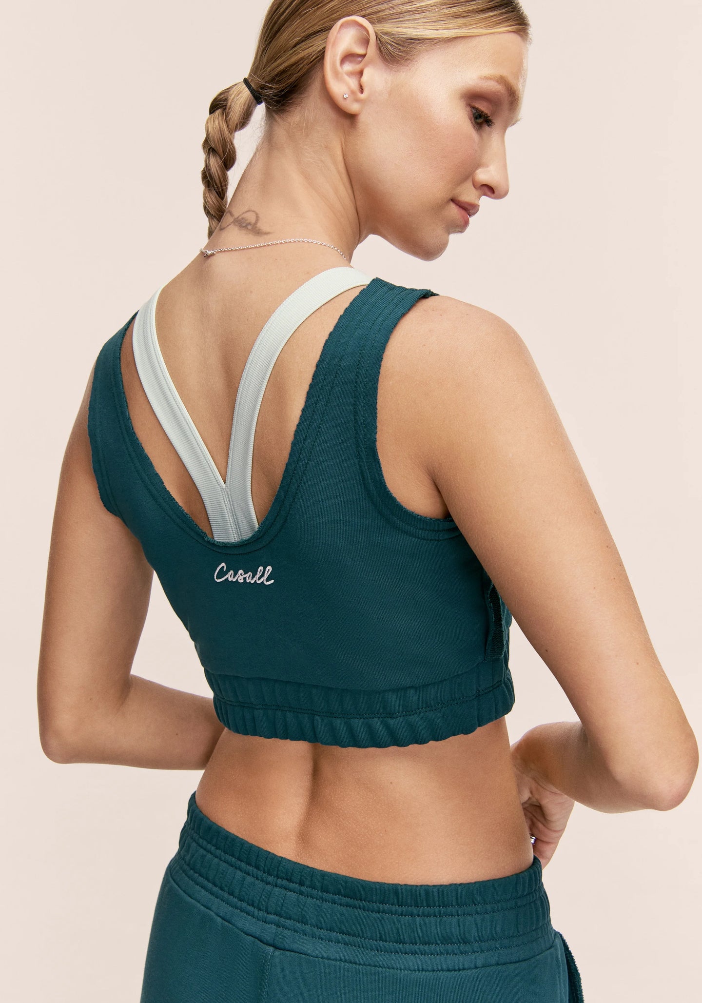 Reversed Seam Terry Top - Ocean Teal