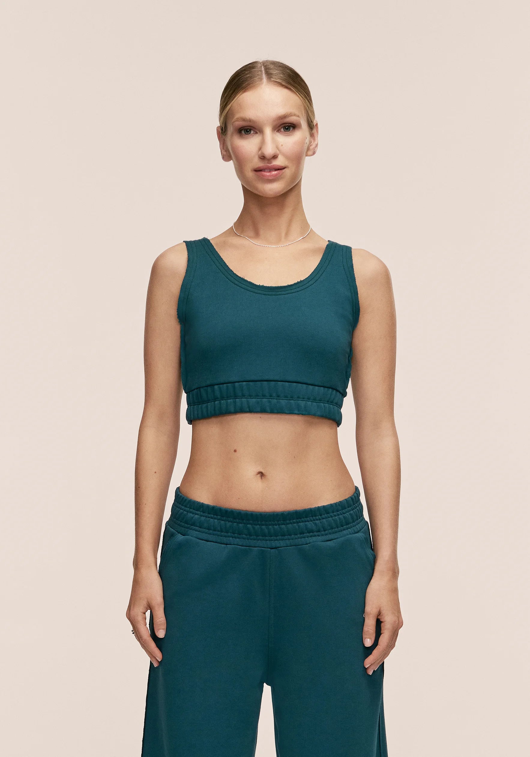 Reversed Seam Terry Top - Ocean Teal
