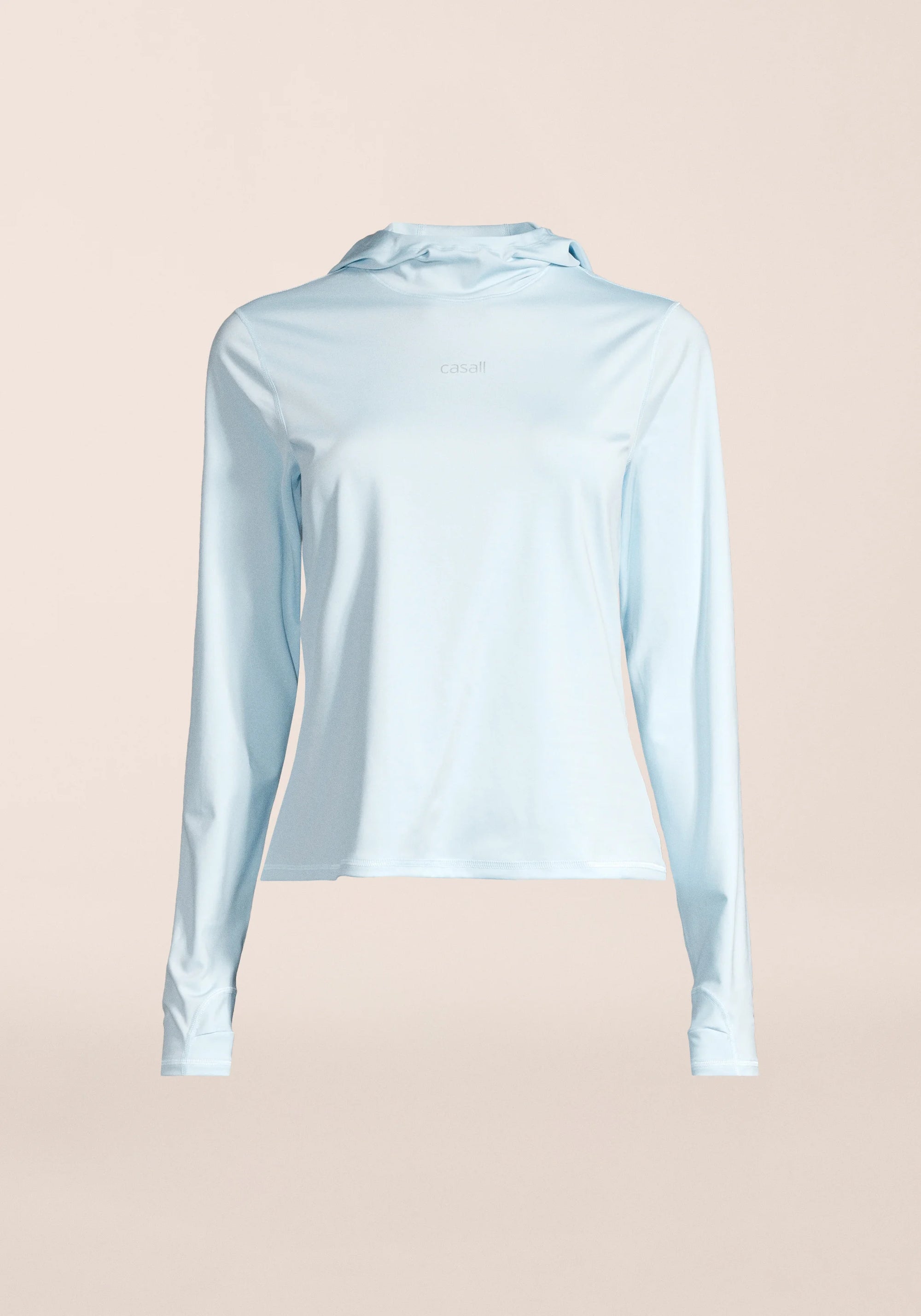 Neat Long Sleeve Hood - Aqua Glow