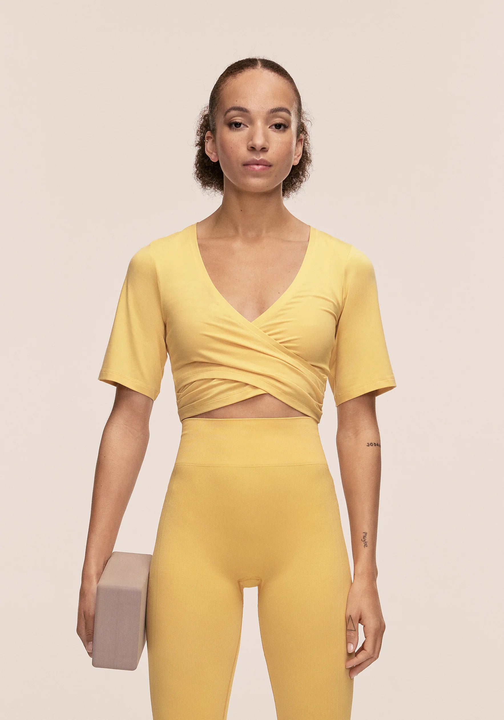 Delight Cropped Wrap Top - Soul Yellow