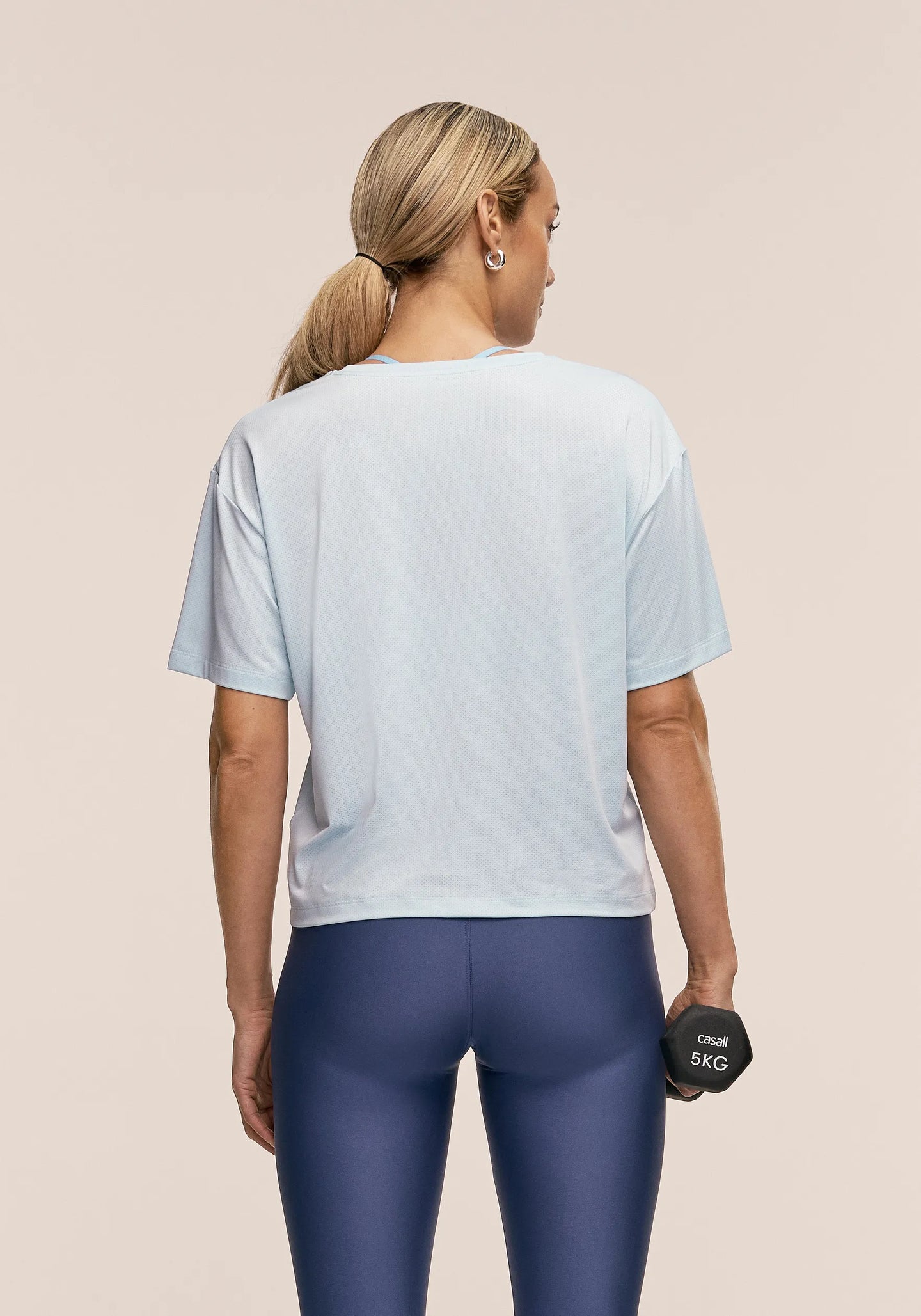 Laser Mesh Tee - Aqua Glow