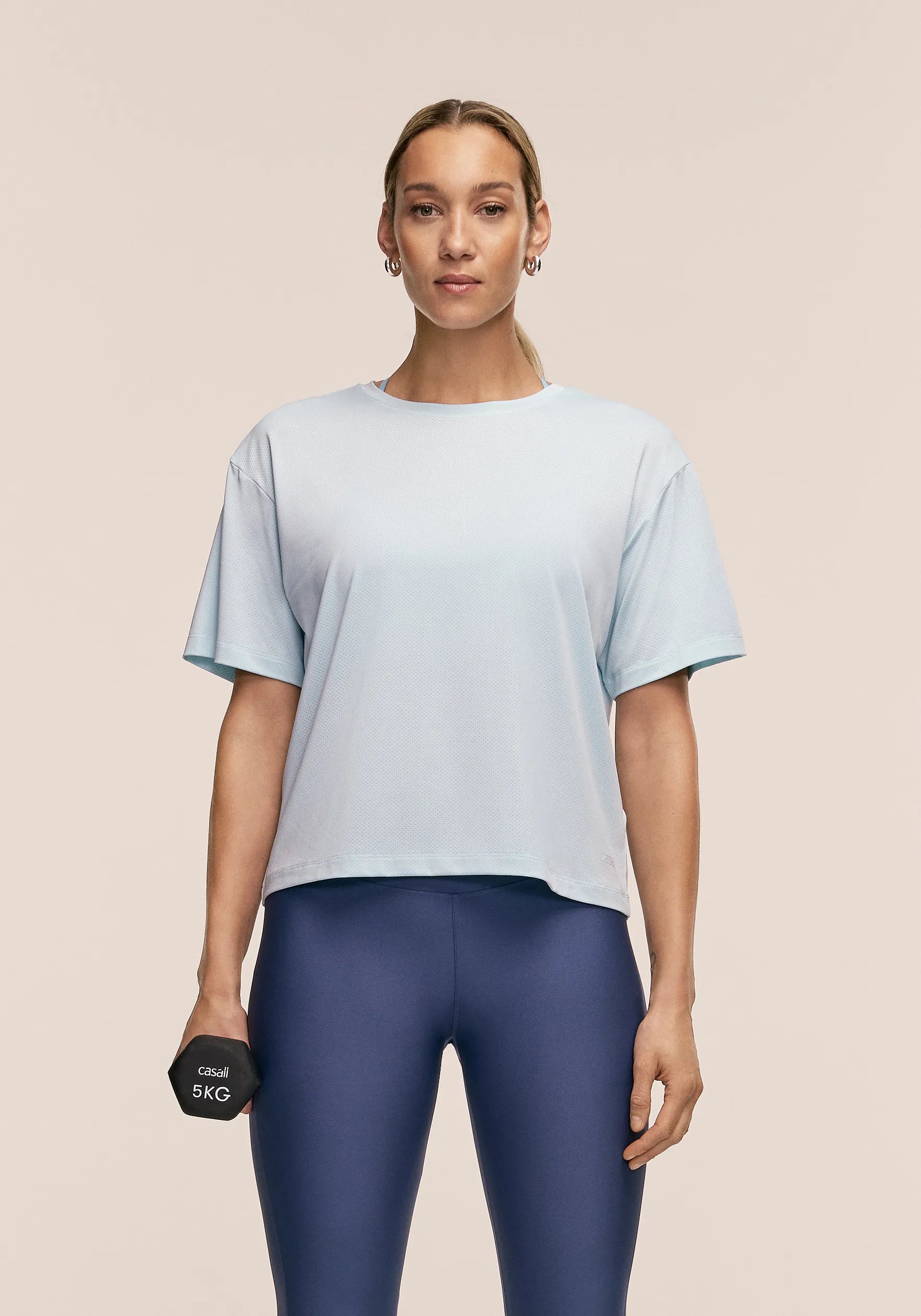 Laser Mesh Tee - Aqua Glow