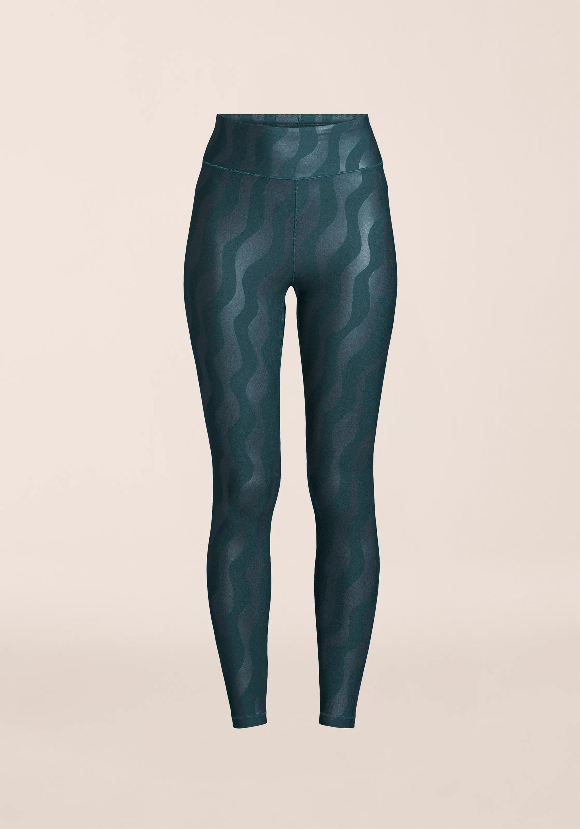 Heat Printed High Waist Tights - Ocean Geo