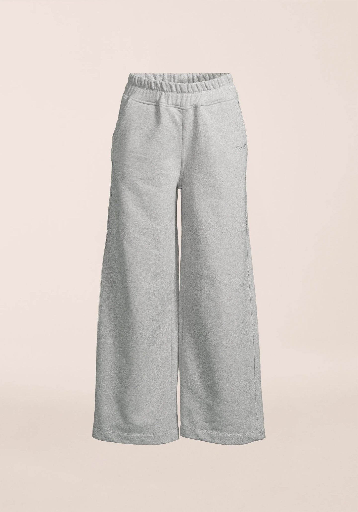 Reversed Seam Terry Loose Pants - Grey Melange