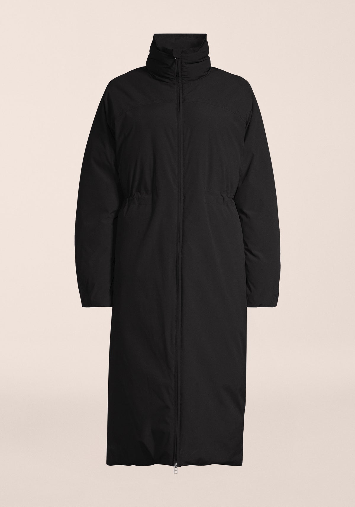 Haven Padded Zip Coat - Black