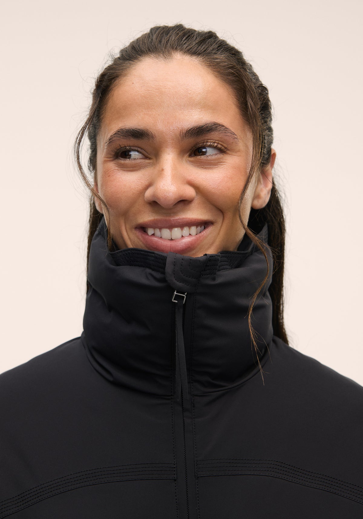 Haven Padded Zip Coat - Black
