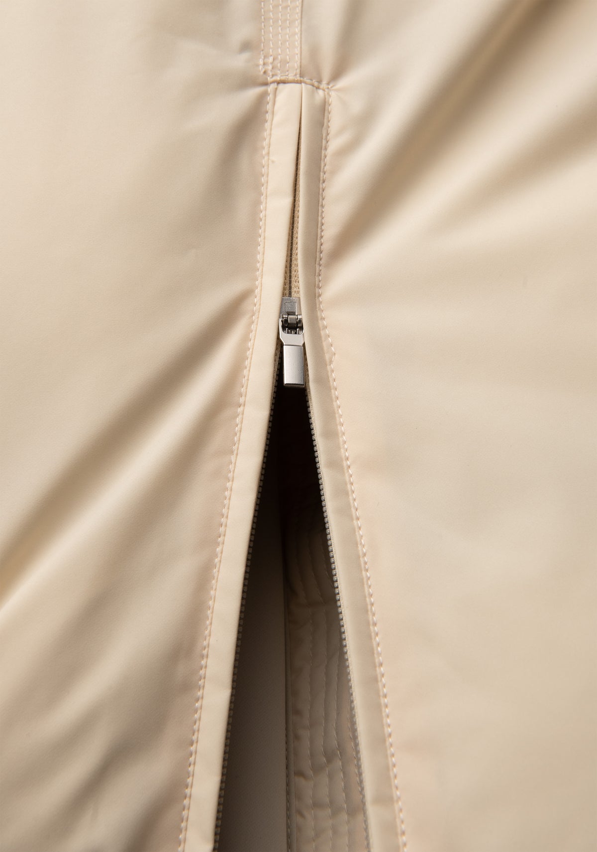 Haven Padded Zip Coat - Cream