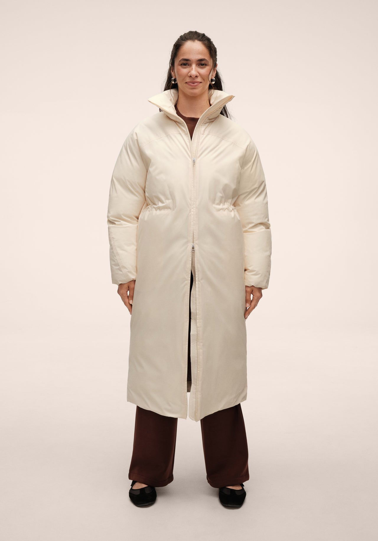 Haven Padded Zip Coat - Cream