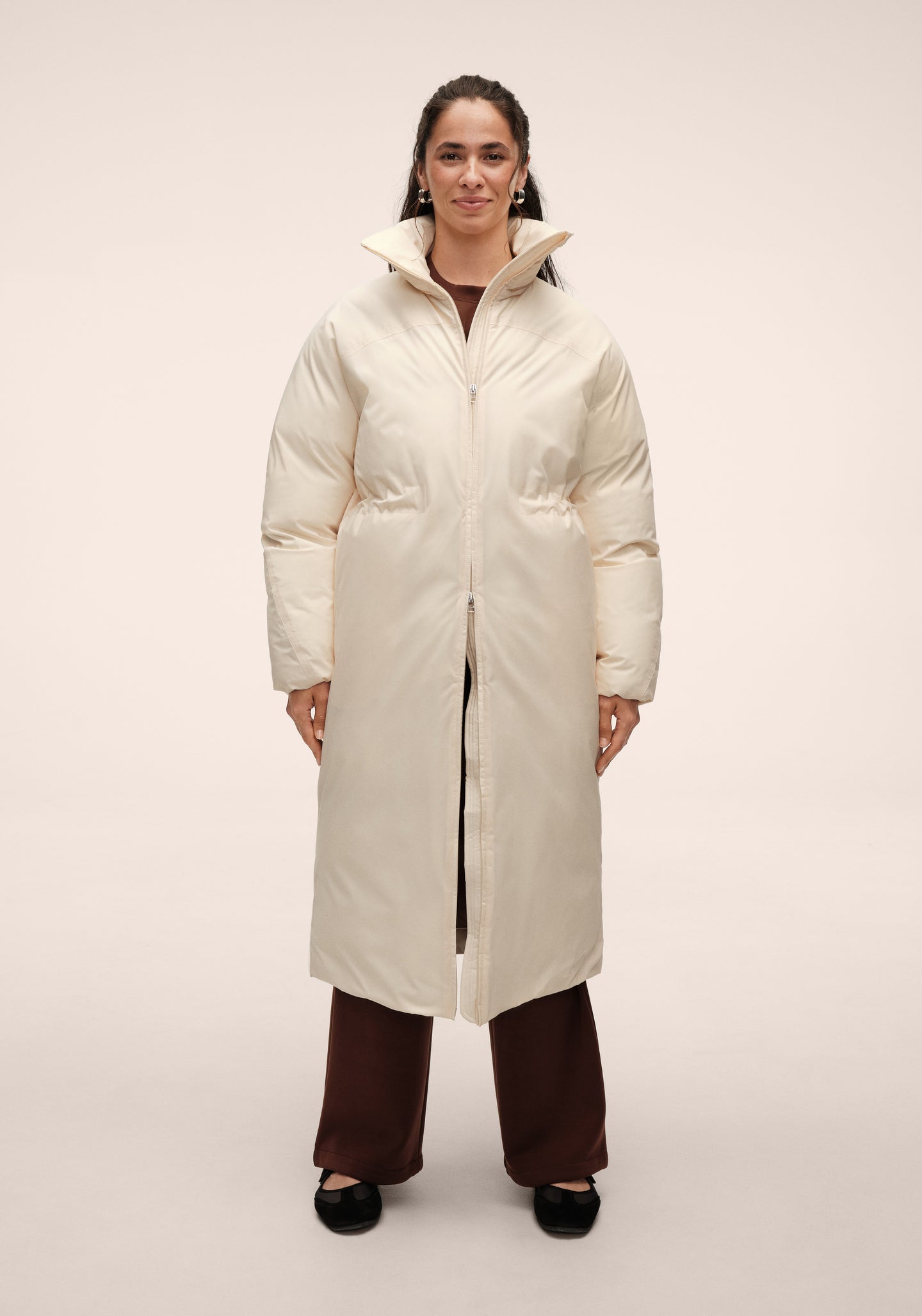 Haven Padded Zip Coat - Cream