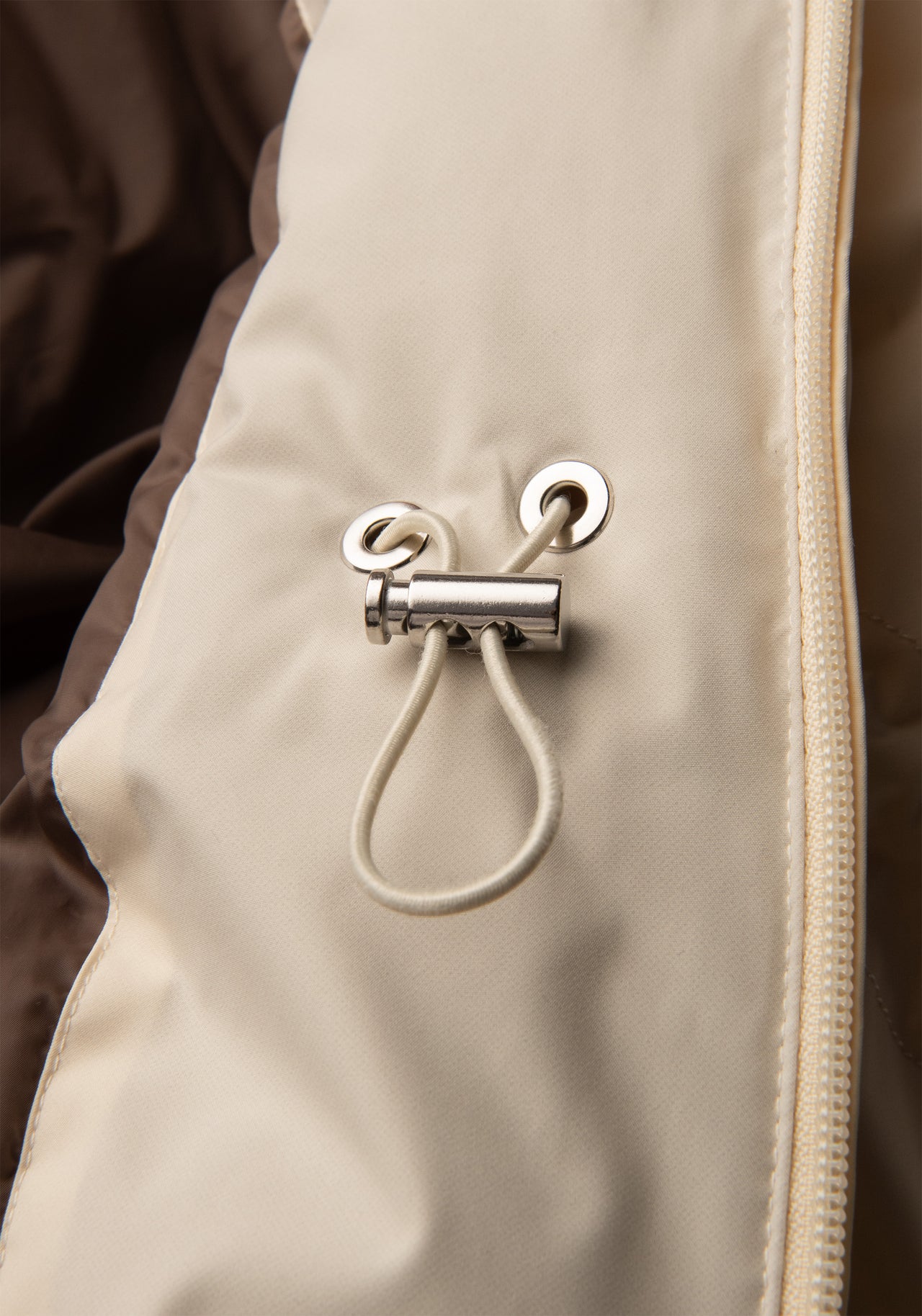 Haven Padded Zip Coat - Cream