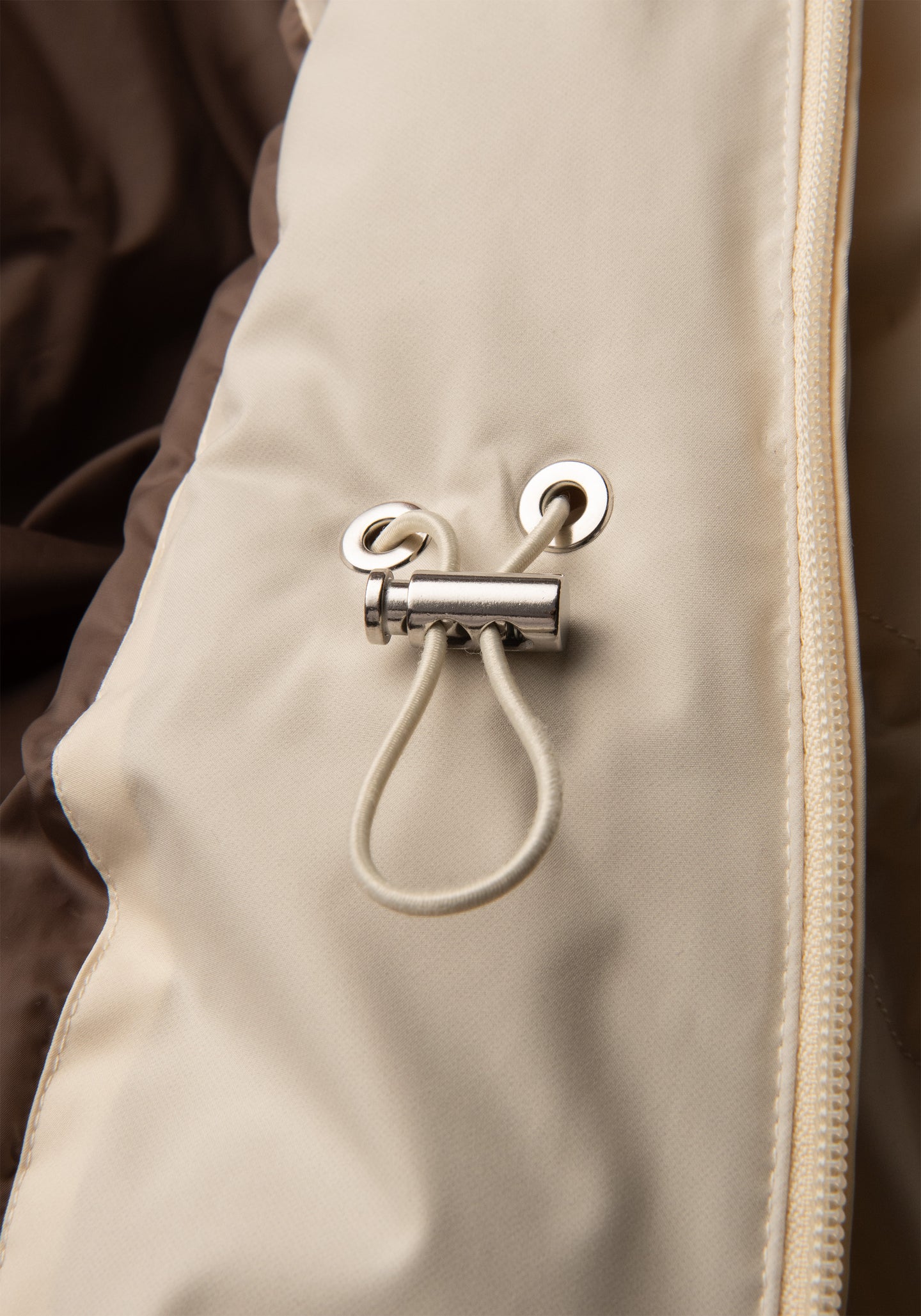 Haven Padded Zip Coat - Cream