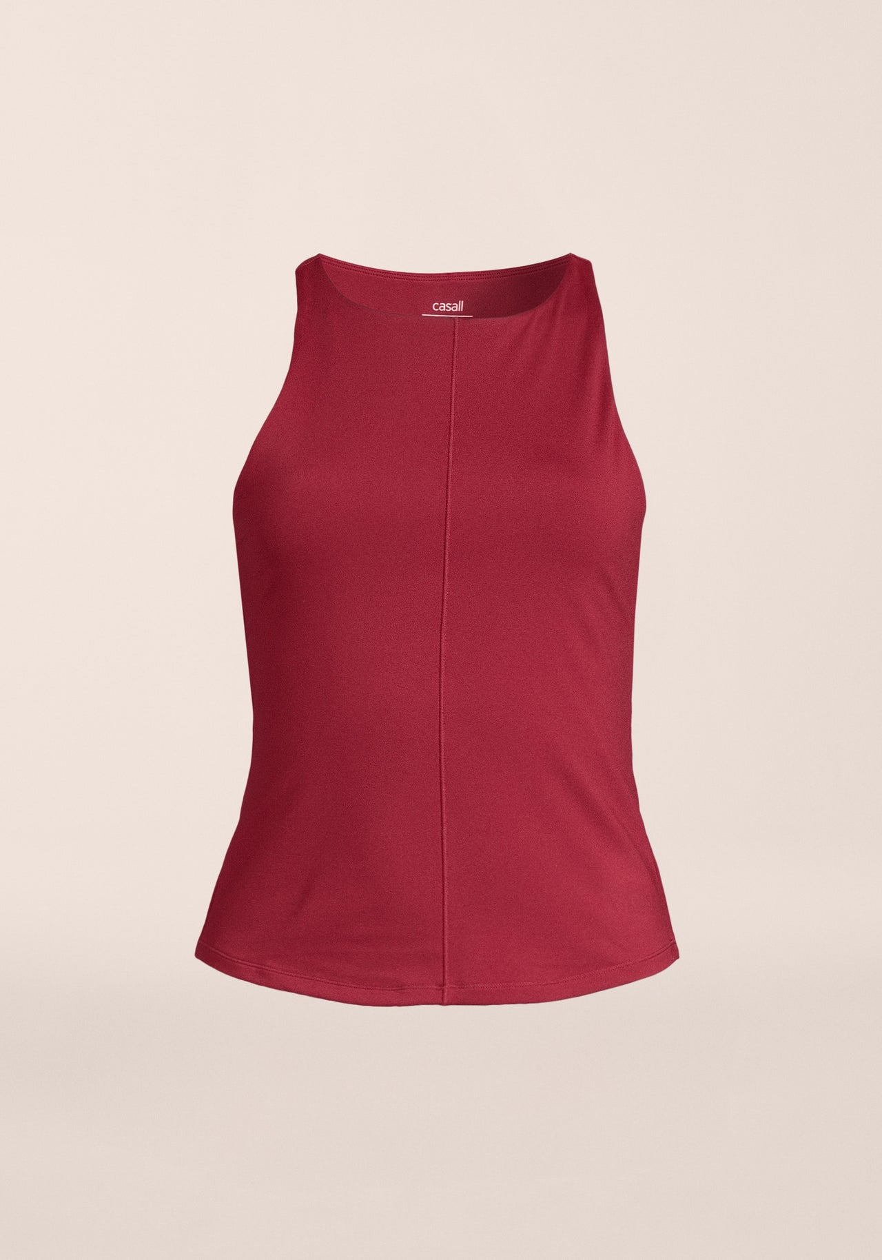 Soft Touch Built-In-Bra Tank - Maroon Red